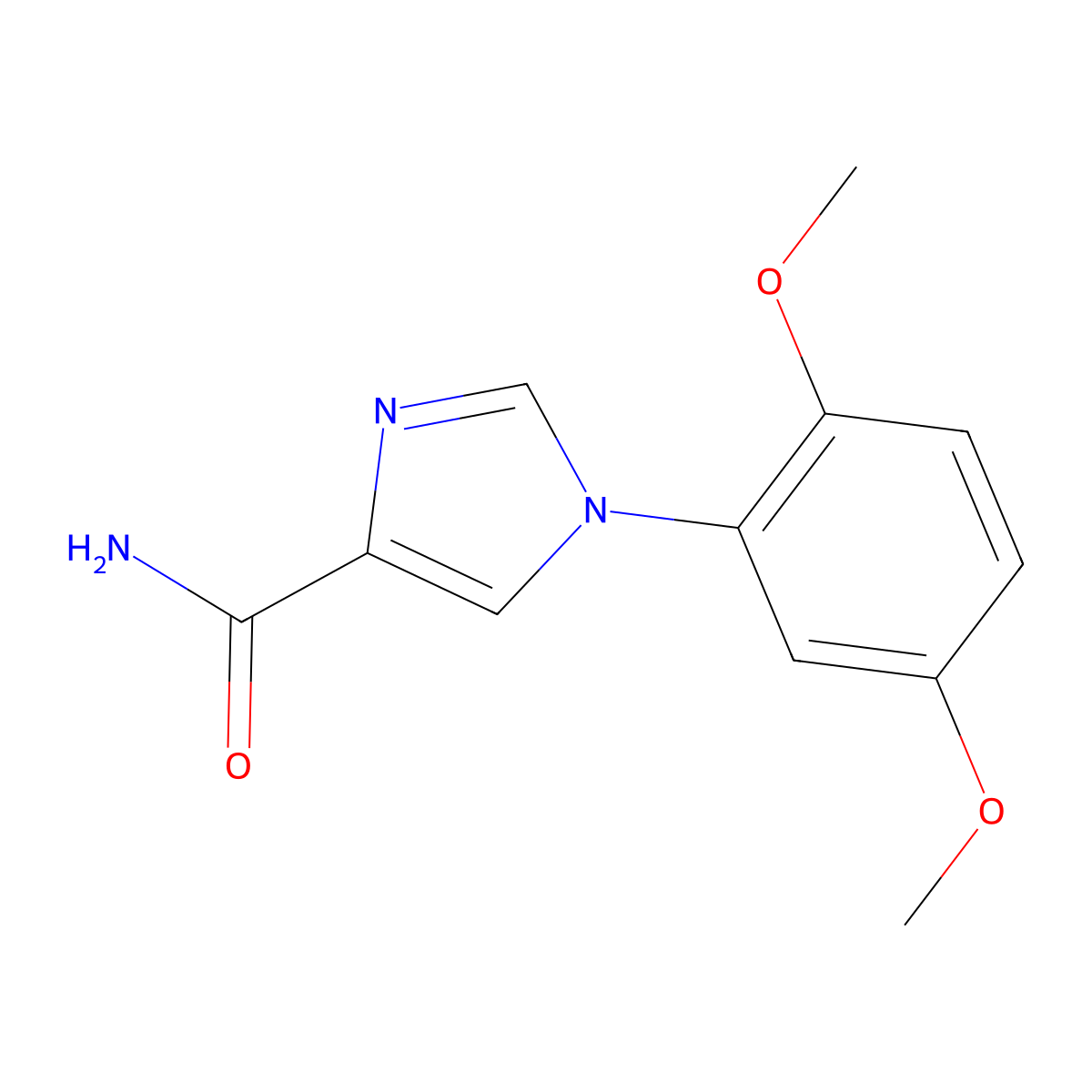1-(2,5-Dimethoxyphenyl)-1H-imidazole-4-carboxamide molecular structure, CAS 1427010-91-0