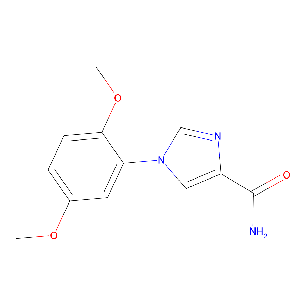 1-(2,5-Dimethoxyphenyl)-1H-imidazole-4-carboxamide molecular structure, CAS 1427010-91-0