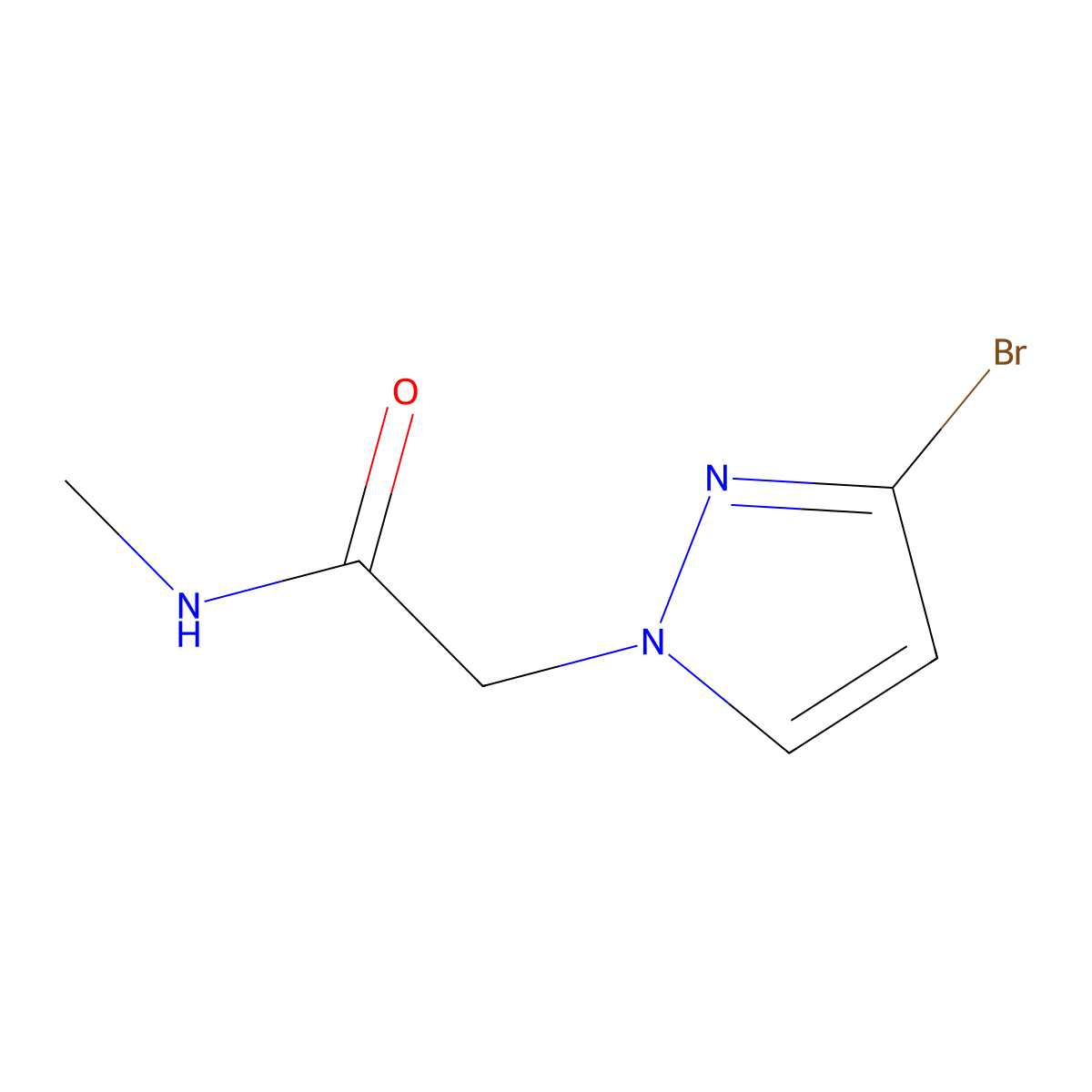 2-(3-Bromo-1H-pyrazol-1-yl)-N-methylacetamide molecular structure, CAS 1427011-17-3