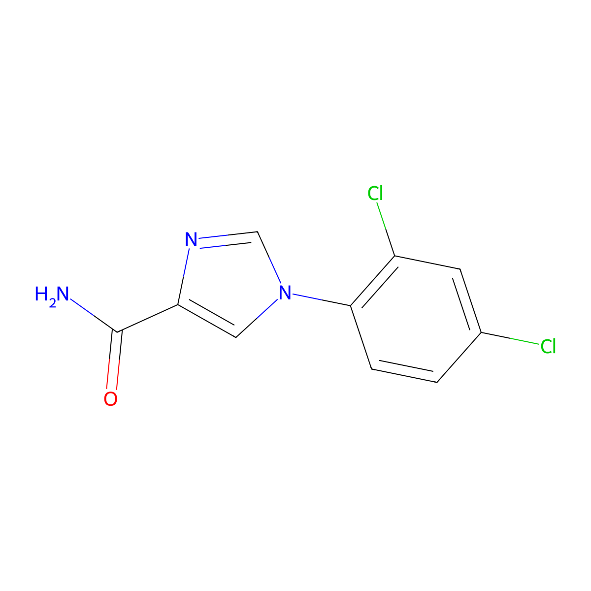 1-(2,4-Dichlorophenyl)-1H-imidazole-4-carboxamide molecular structure, CAS 1427011-20-8