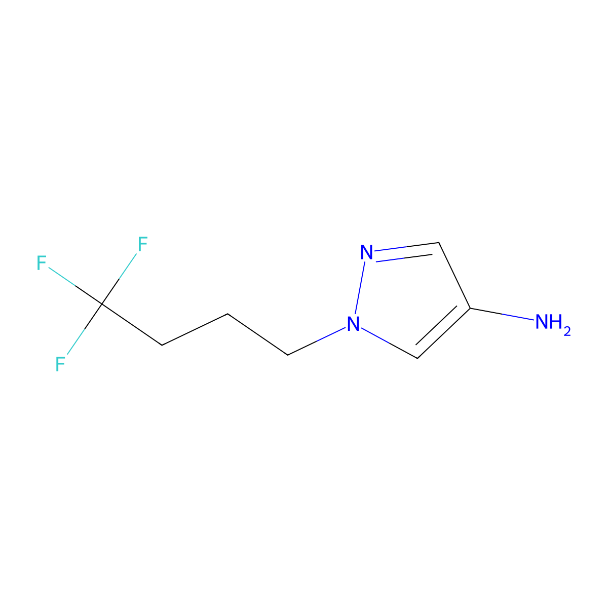 1-(4,4,4-Trifluorobutyl)-1h-pyrazol-4-amine molecular structure, CAS 1427011-43-5