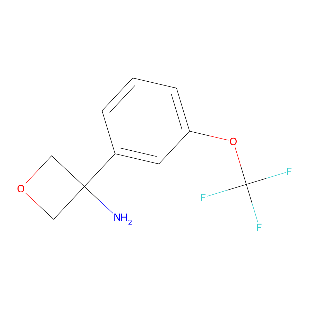 3-(3-(Trifluoromethoxy)phenyl)oxetan-3-amine molecular structure, CAS 1427011-51-5
