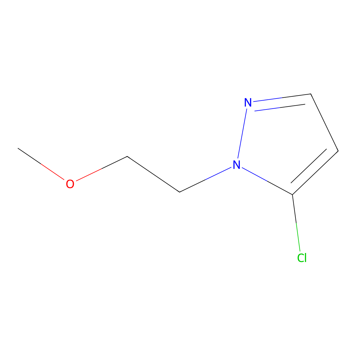 5-Chloro-1-(2-methoxyethyl)-1H-pyrazole molecular structure, CAS 1427011-79-7