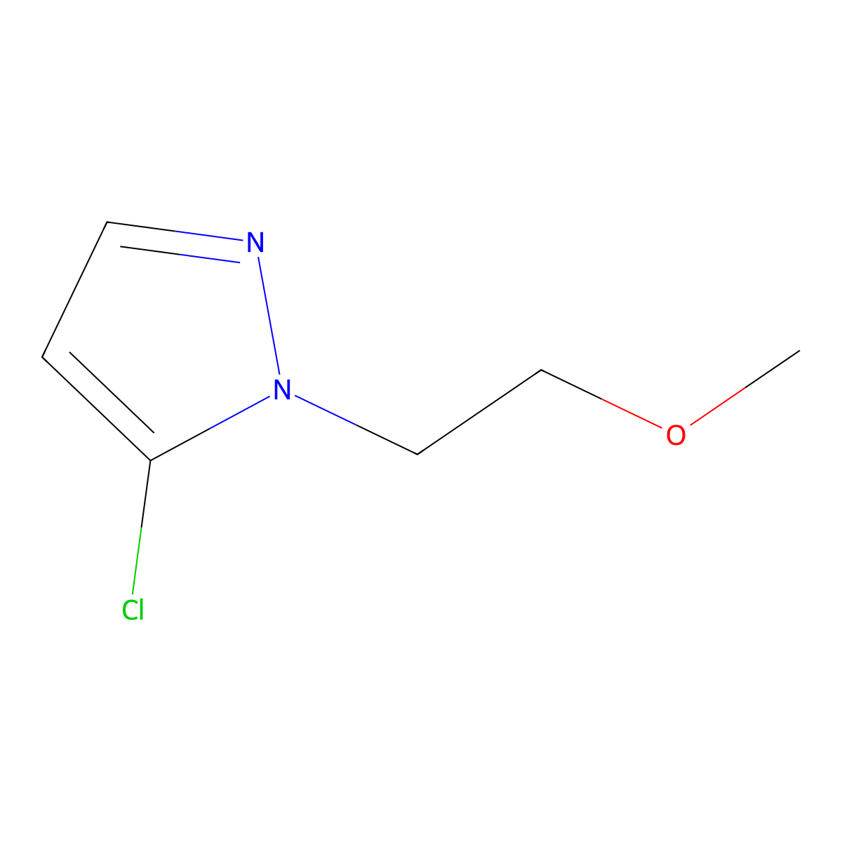 5-Chloro-1-(2-methoxyethyl)-1H-pyrazole molecular structure, CAS 1427011-79-7