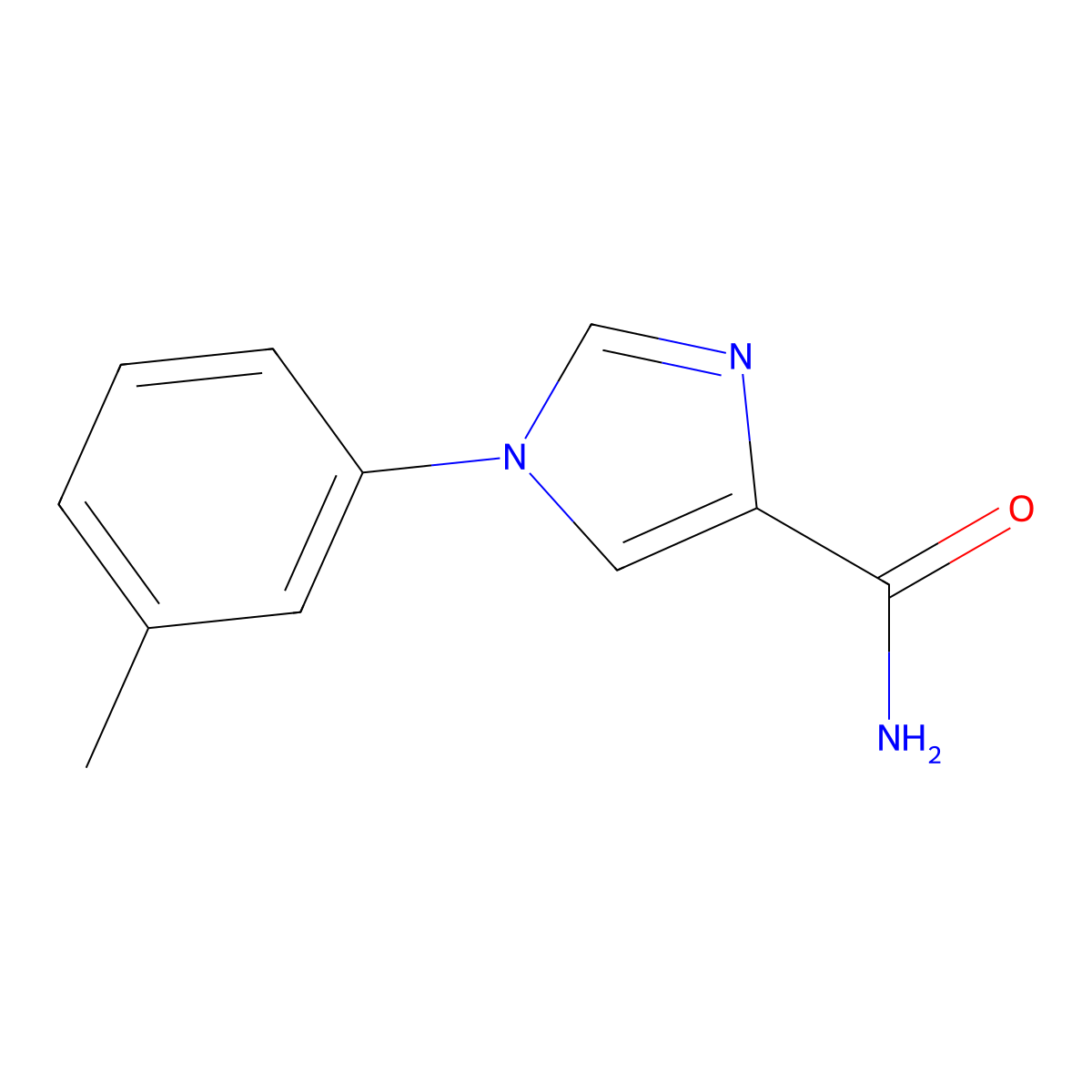 1-(m-Tolyl)-1H-imidazole-4-carboxamide molecular structure, CAS 1427011-90-2