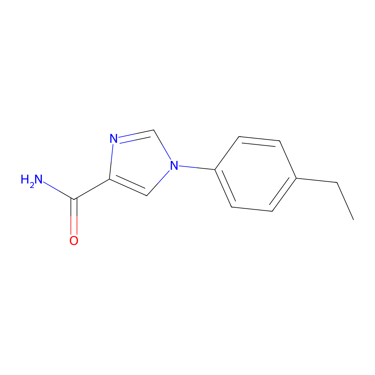1-(4-Ethylphenyl)-1H-imidazole-4-carboxamide molecular structure, CAS 1427012-02-9