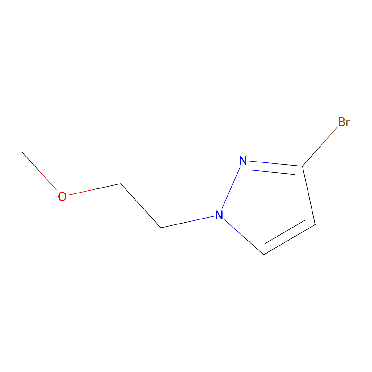 3-bromo-1-(2-methoxyethyl)-1H-pyrazole molecular structure, CAS 1427012-33-6
