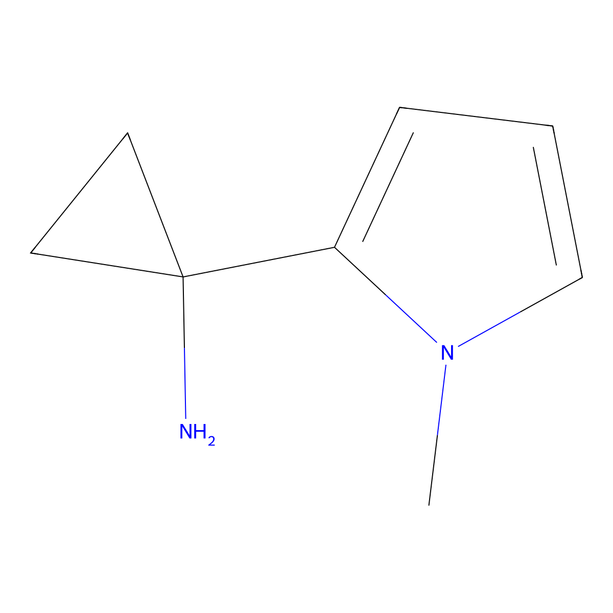 1-(1-Methyl-1h-pyrrol-2-yl)cyclopropan-1-amine molecular structure, CAS 1427012-64-3