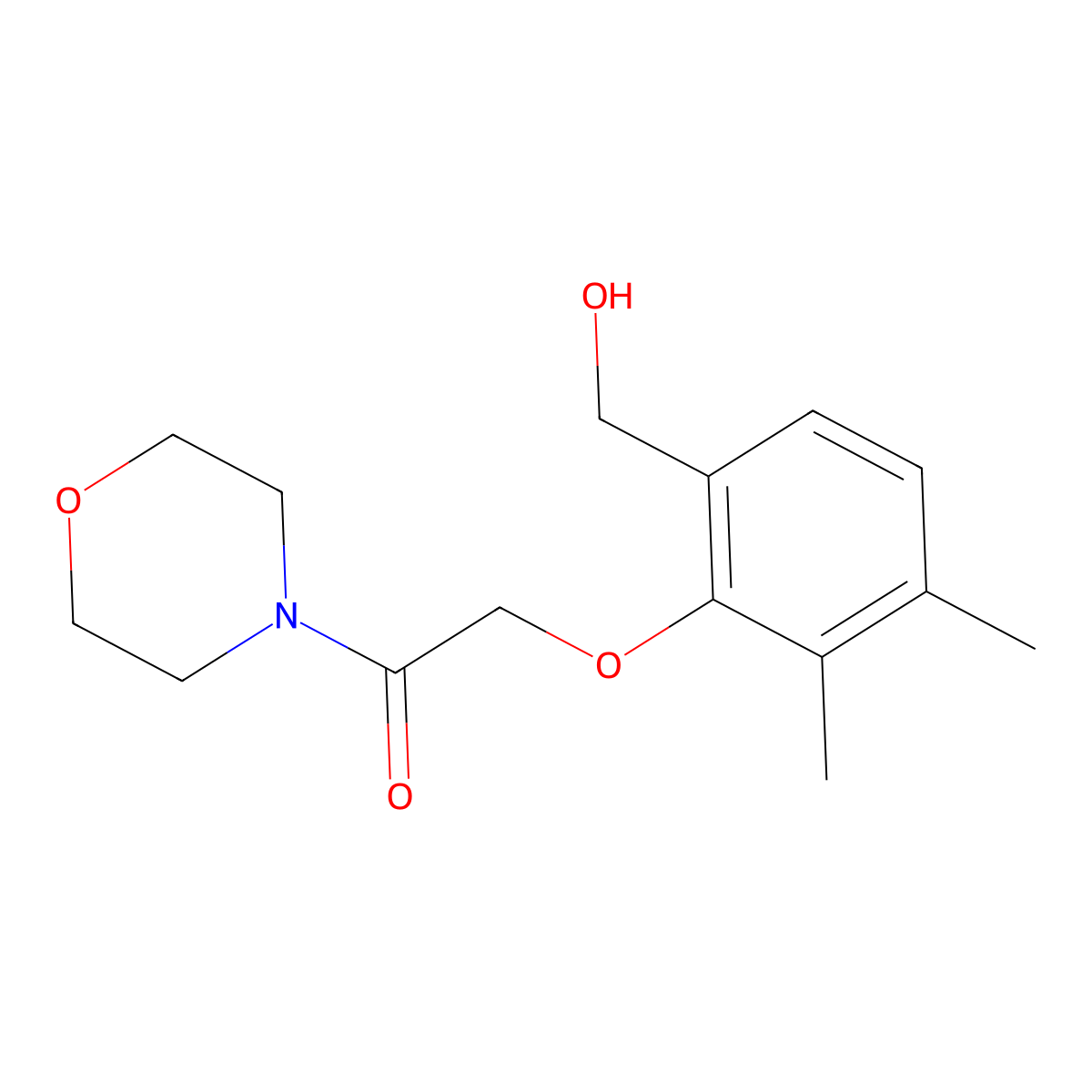 2-(6-(Hydroxymethyl)-2,3-dimethylphenoxy)-1-morpholinoethanone molecular structure, CAS 1427012-71-2