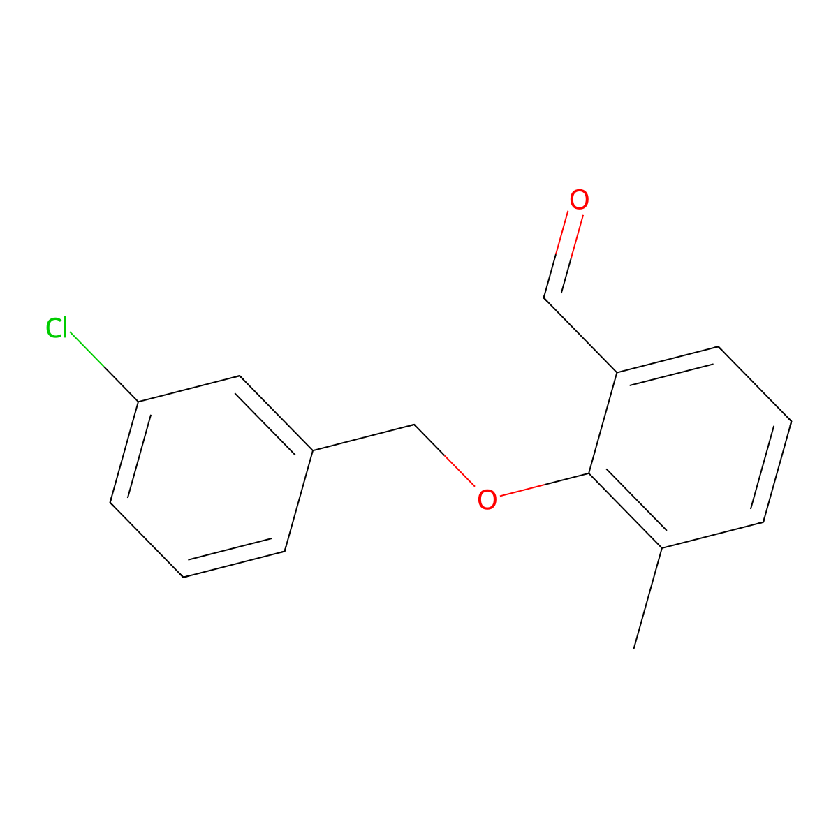 2-((3-Chlorobenzyl)oxy)-3-methylbenzaldehyde molecular structure, CAS 1427012-81-4