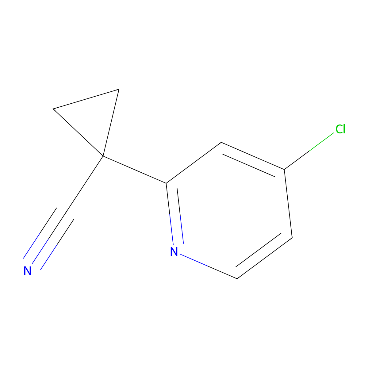1-(4-Chloropyridin-2-yl)cyclopropane-1-carbonitrile molecular structure, CAS 1427012-83-6