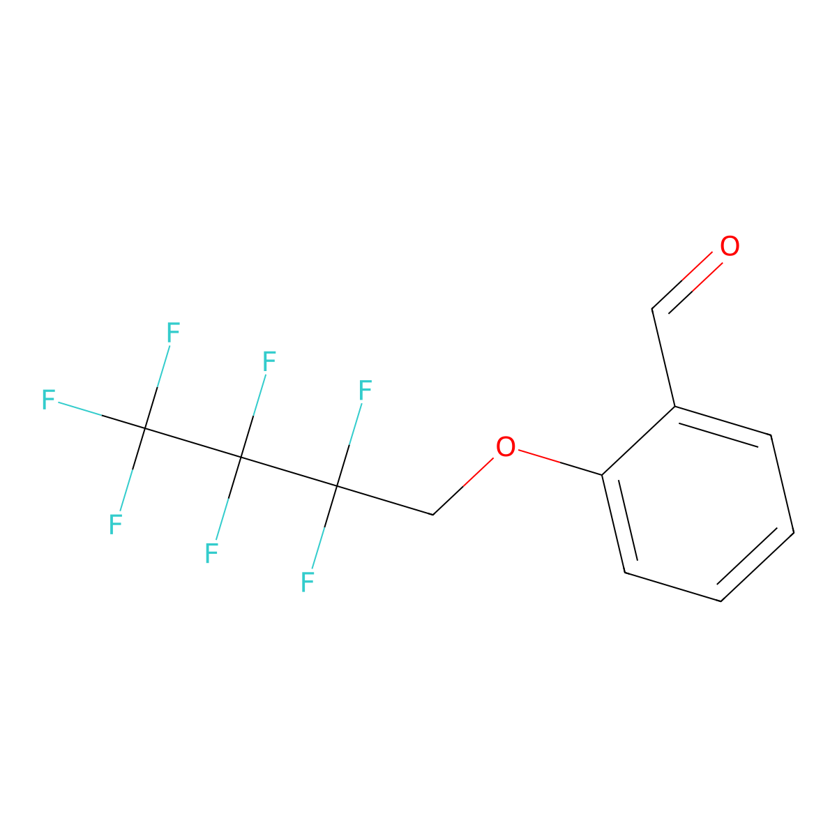 Benzaldehyde, 2-(2,2,3,3,4,4,4-heptafluorobutoxy)- molecular structure, CAS 1427012-86-9