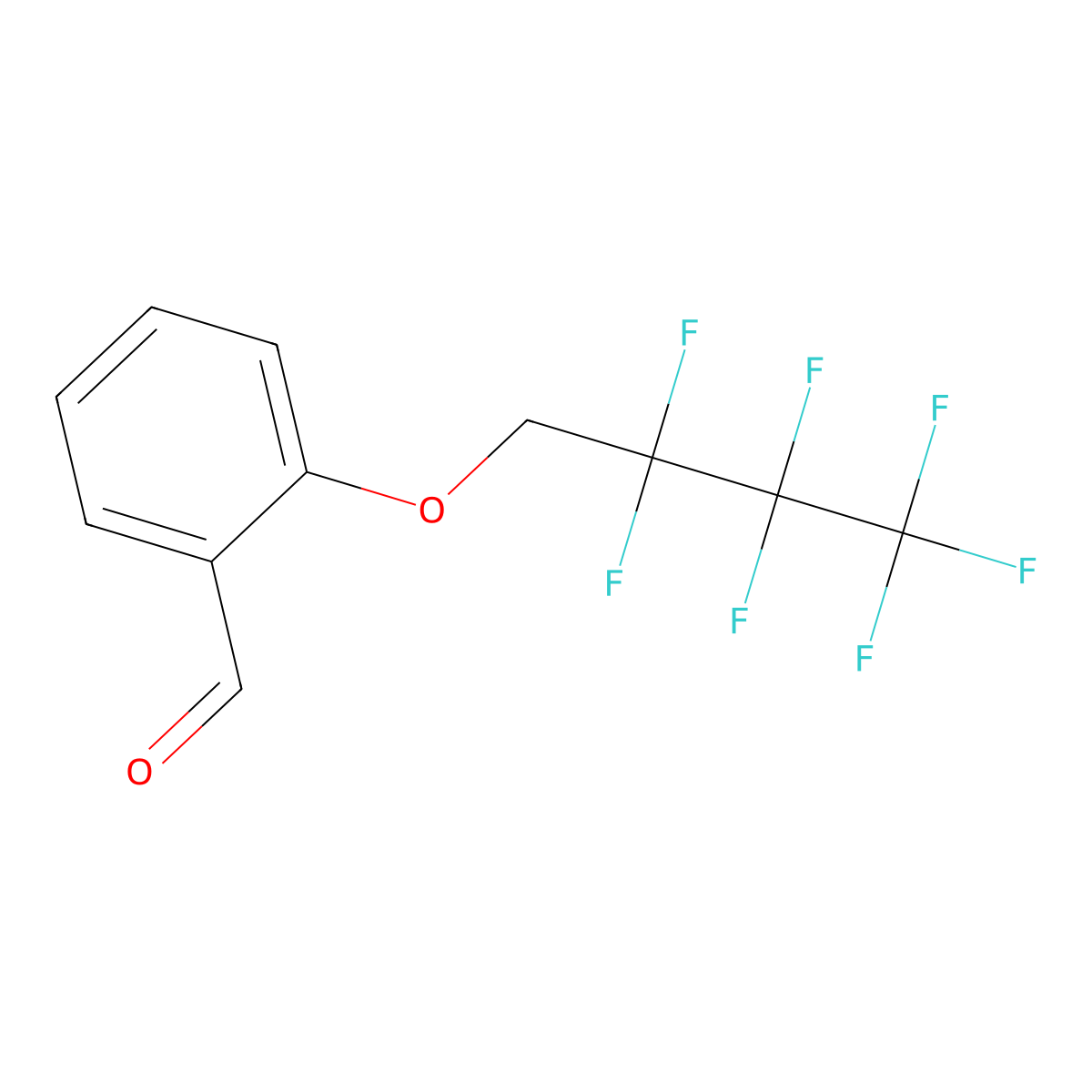 Benzaldehyde, 2-(2,2,3,3,4,4,4-heptafluorobutoxy)- molecular structure, CAS 1427012-86-9