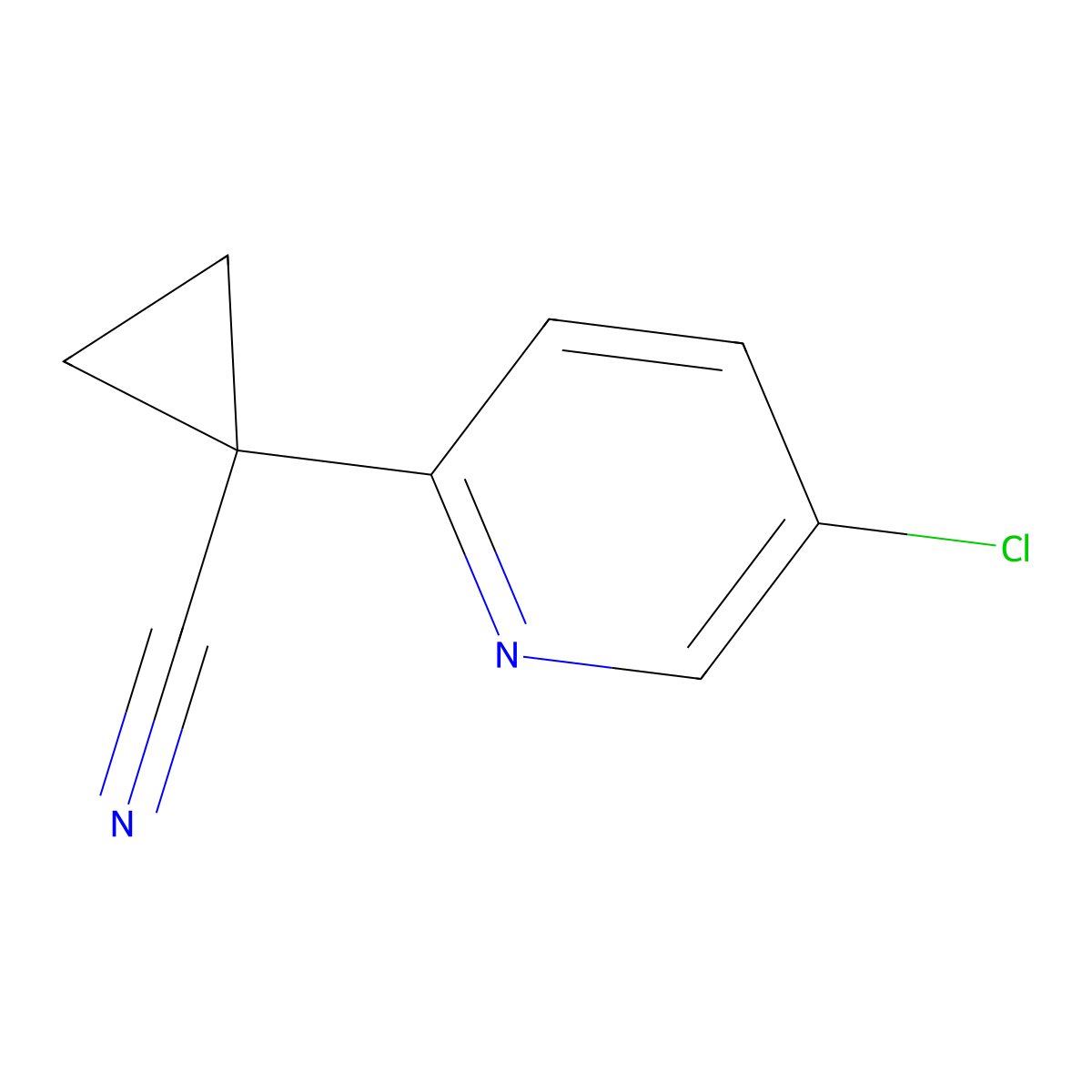 1-(5-Chloropyridin-2-yl)cyclopropanecarbonitrile molecular structure, CAS 1427012-87-0