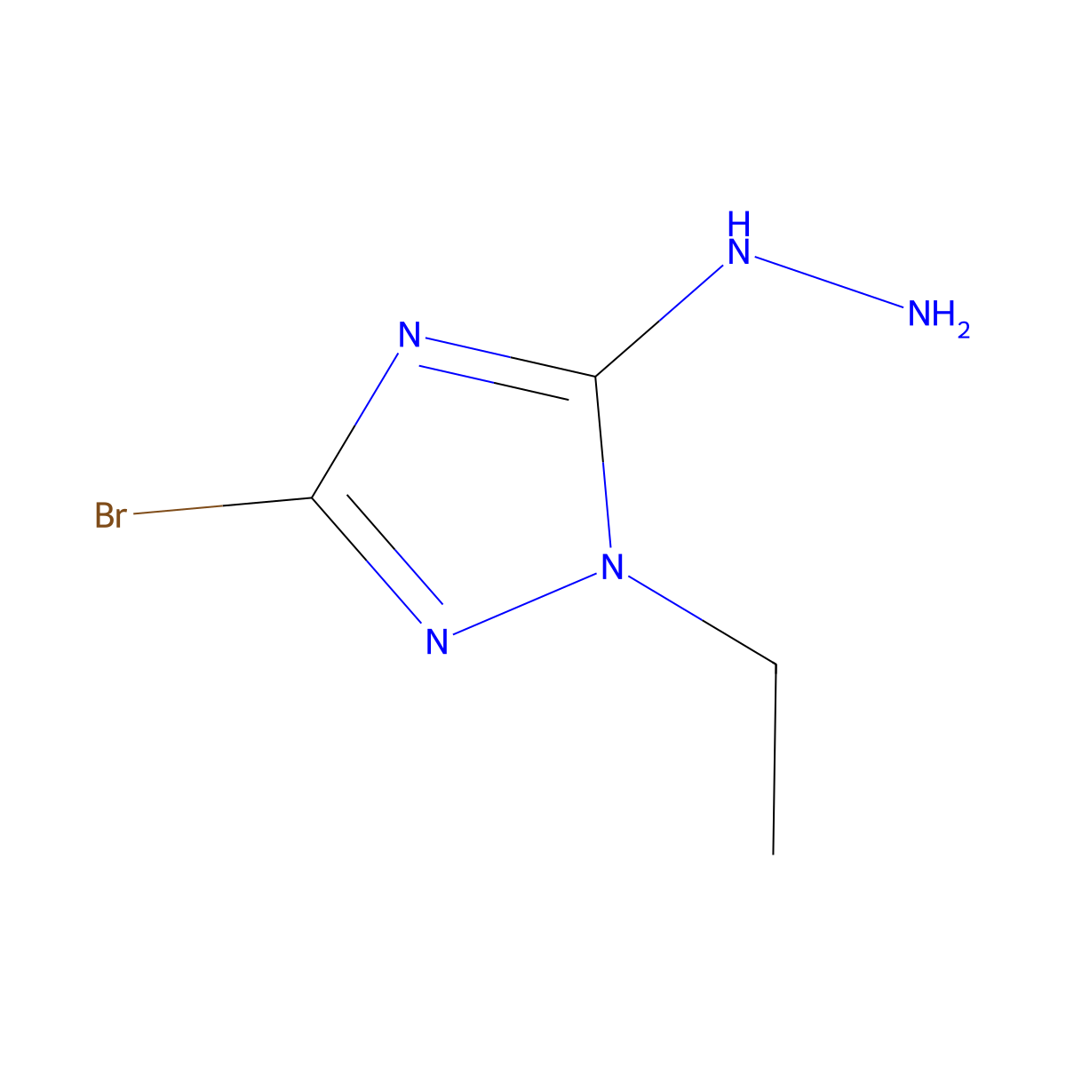 3-Bromo-1-ethyl-5-hydrazinyl-1H-1,2,4-triazole molecular structure, CAS 1427013-68-0