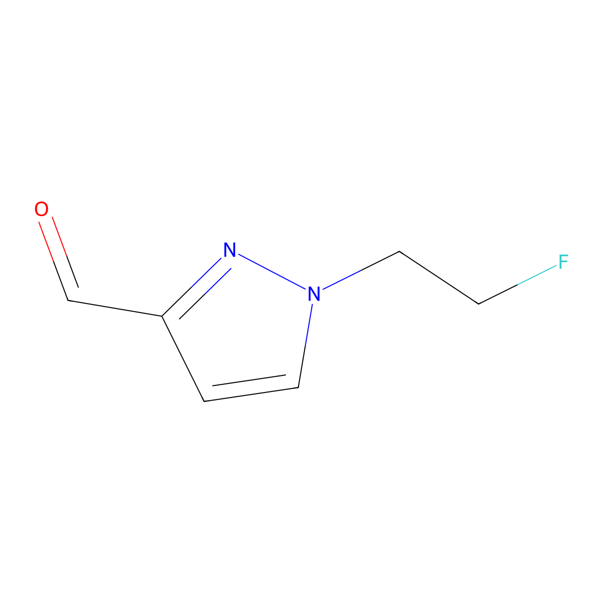 1-(2-fluoroethyl)-1H-pyrazole-3-carbaldehyde molecular structure, CAS 1427013-72-6