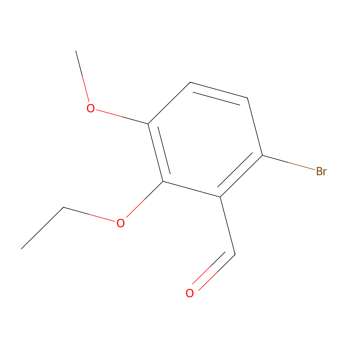 6-Bromo-2-ethoxy-3-methoxybenzaldehyde molecular structure, CAS 1427014-21-8