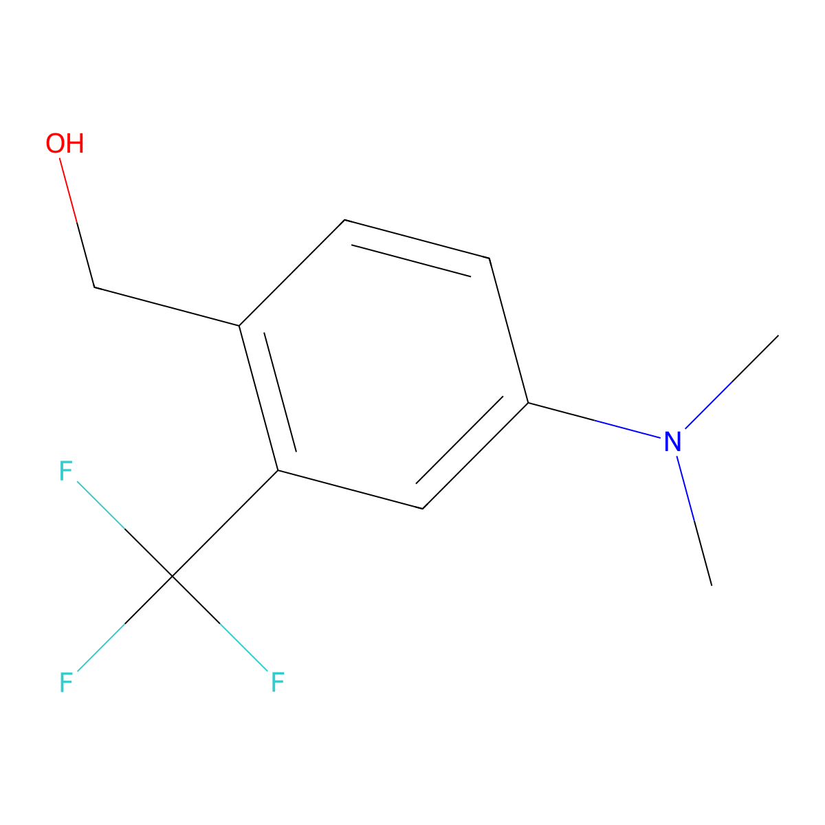 (4-(Dimethylamino)-2-(trifluoromethyl)phenyl)methanol molecular structure, CAS 1427014-37-6