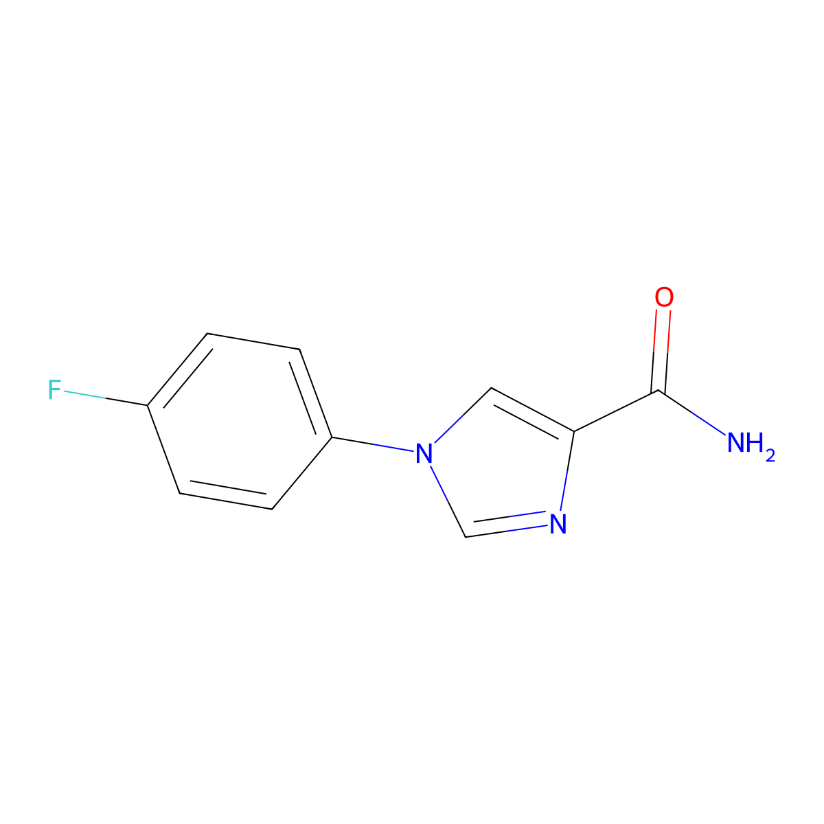 1-(4-Fluorophenyl)-1H-imidazole-4-carboxamide molecular structure, CAS 1427014-62-7
