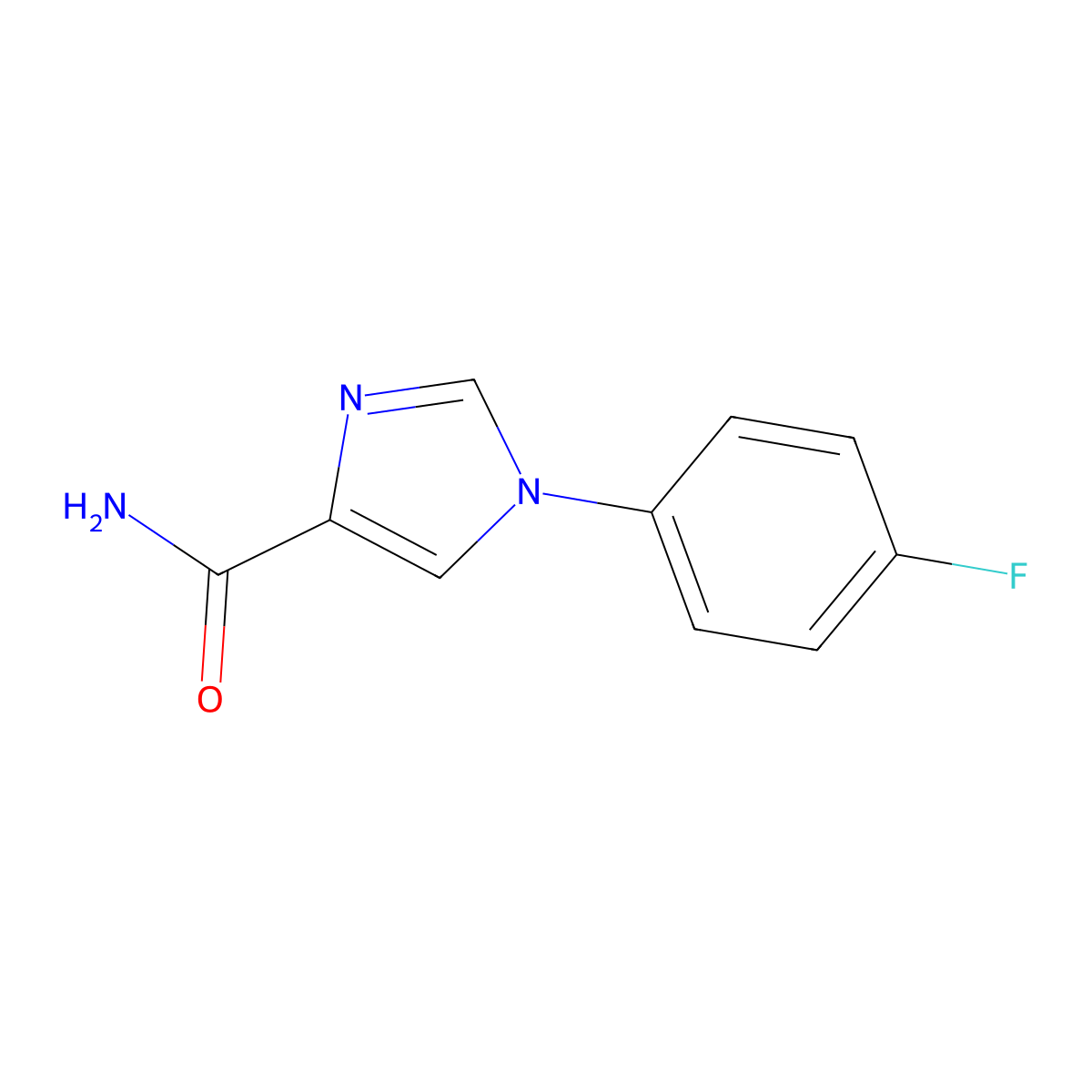 1-(4-Fluorophenyl)-1H-imidazole-4-carboxamide molecular structure, CAS 1427014-62-7