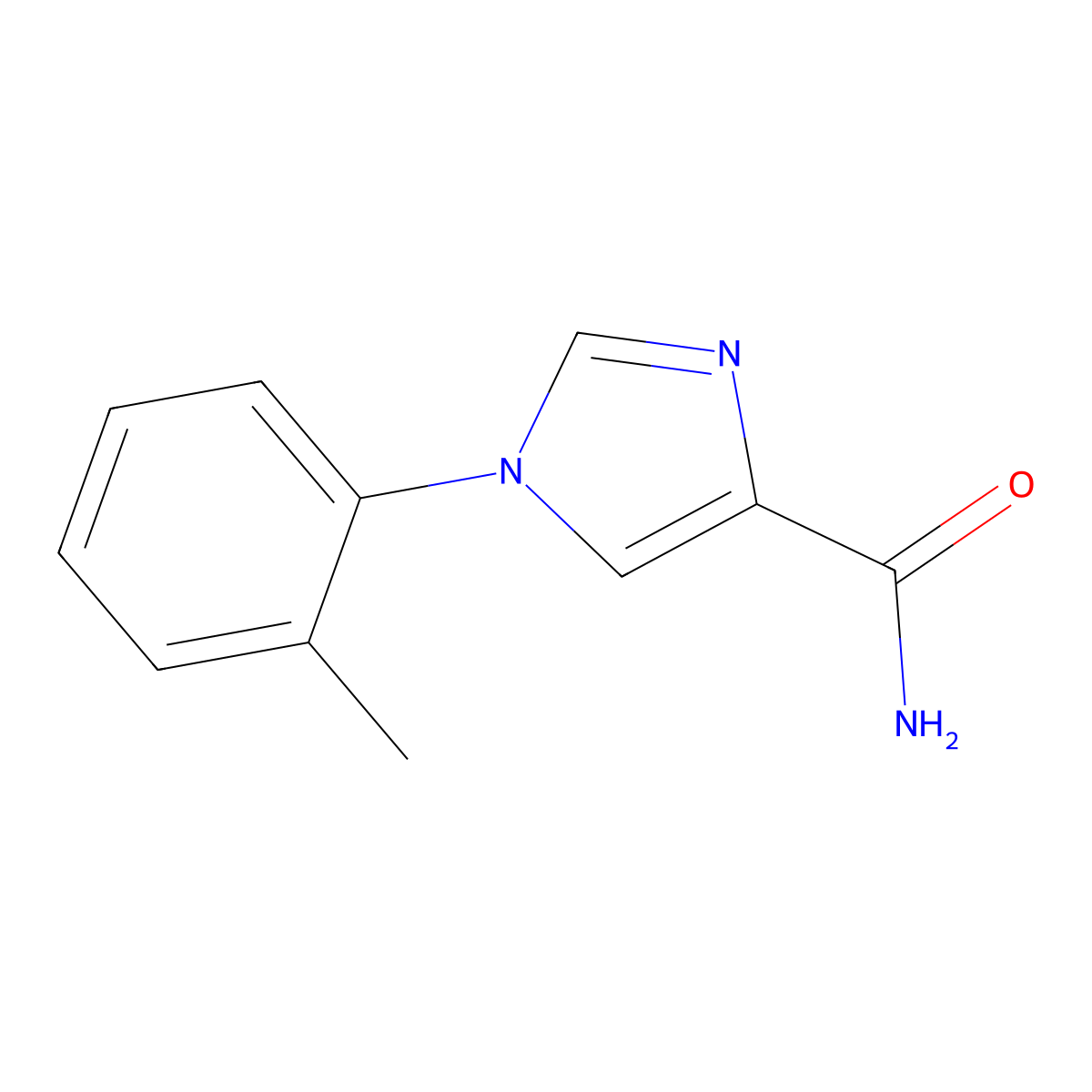 1-(o-Tolyl)-1H-imidazole-4-carboxamide molecular structure, CAS 1427015-21-1