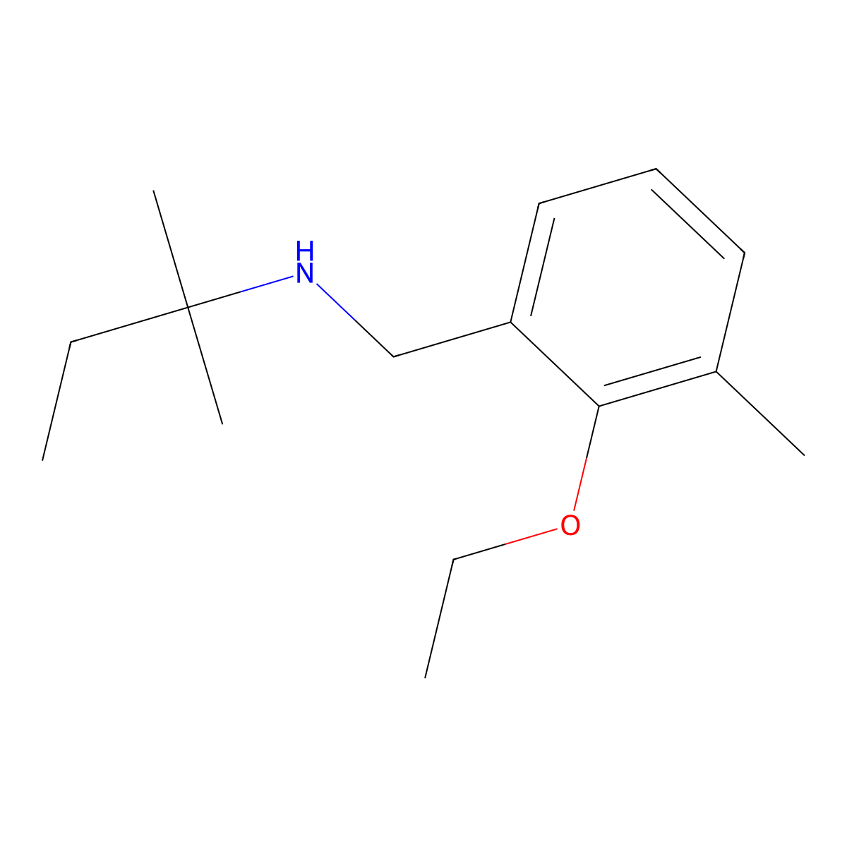 N-(2-Ethoxy-3-methylbenzyl)-2-methylbutan-2-amine molecular structure, CAS 1427020-23-2