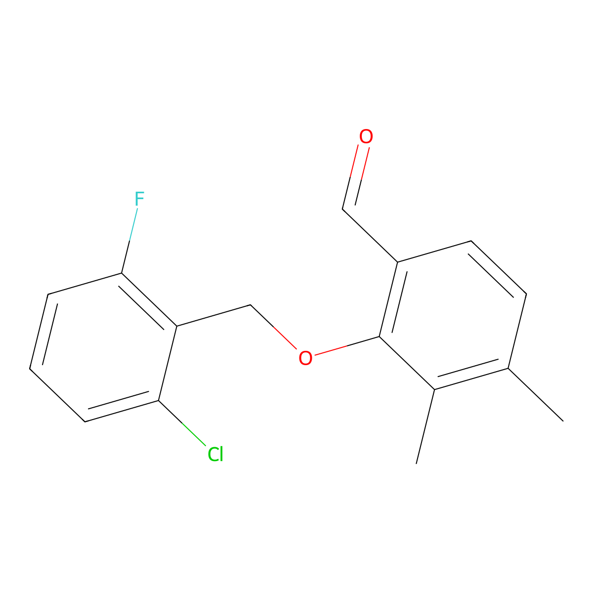 2-((2-Chloro-6-fluorobenzyl)oxy)-3,4-dimethylbenzaldehyde molecular structure, CAS 1427020-26-5