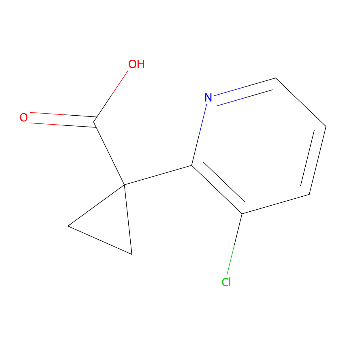 1-(3-Chloro-2-pyridyl)cyclopropanecarboxylic acid molecular structure, CAS 1427020-55-0