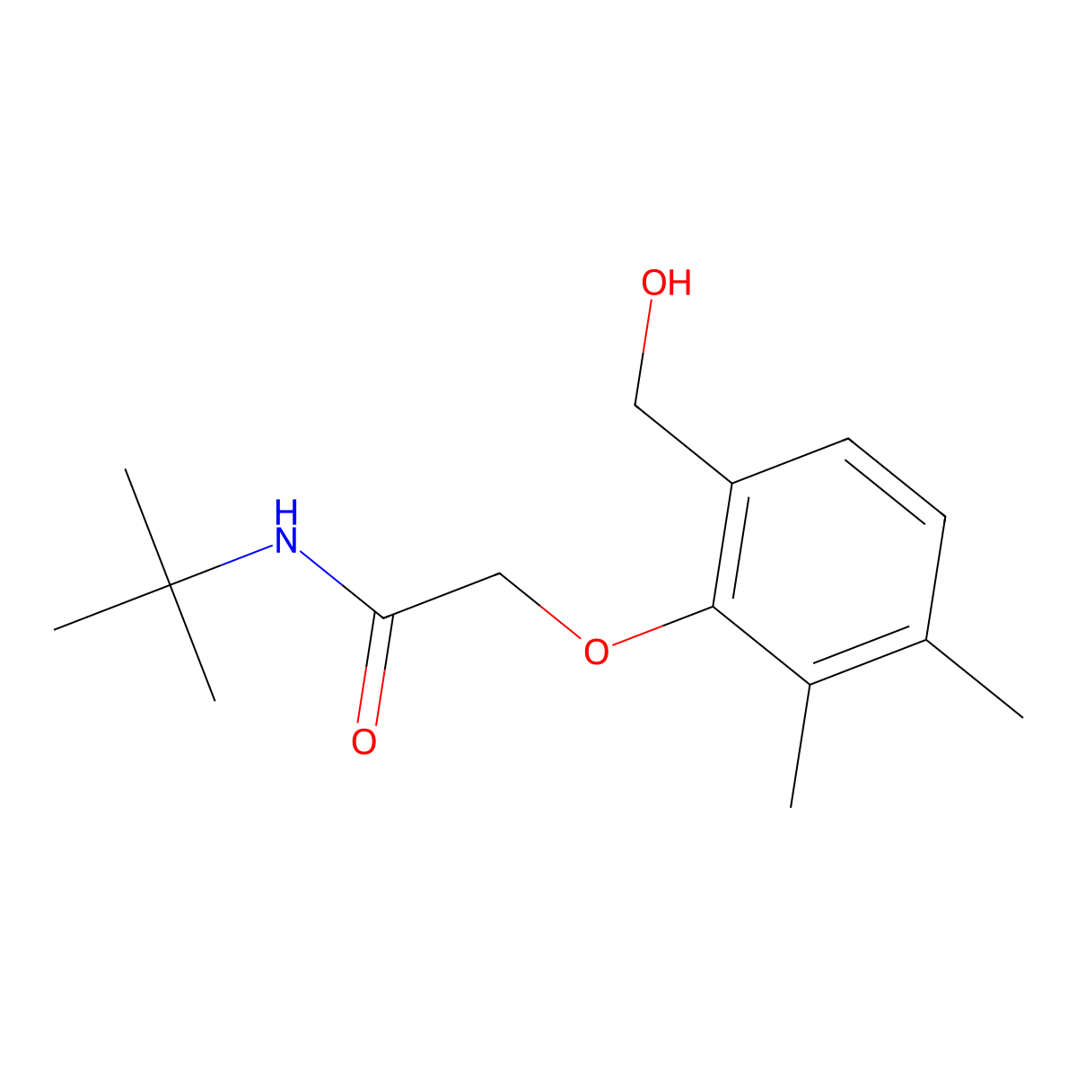 N-(tert-Butyl)-2-(6-(hydroxymethyl)-2,3-dimethylphenoxy)acetamide molecular structure, CAS 1427020-60-7