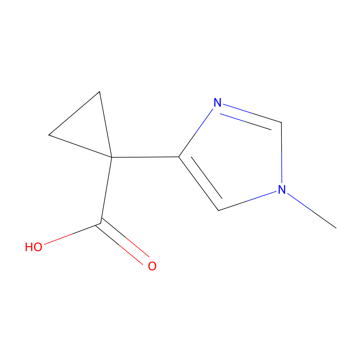 1-(1-Methyl-1h-imidazol-4-yl)cyclopropane-1-carboxylic acid molecular structure, CAS 1427020-64-1