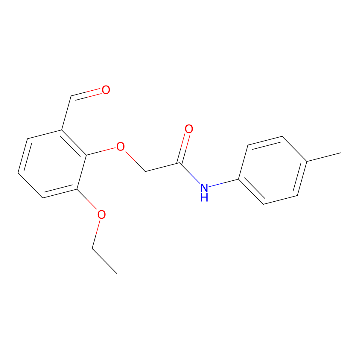 2-(2-Ethoxy-6-formylphenoxy)-N-(p-tolyl)acetamide molecular structure, CAS 1427020-68-5