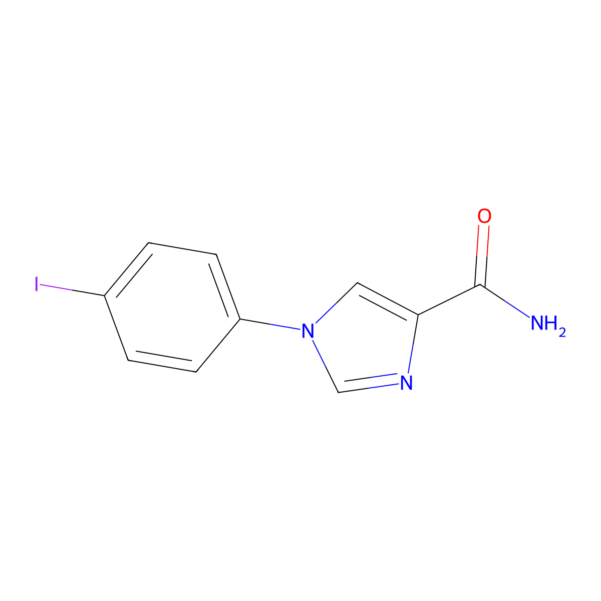 1-(4-Iodophenyl)-1H-imidazole-4-carboxamide molecular structure, CAS 1427020-93-6