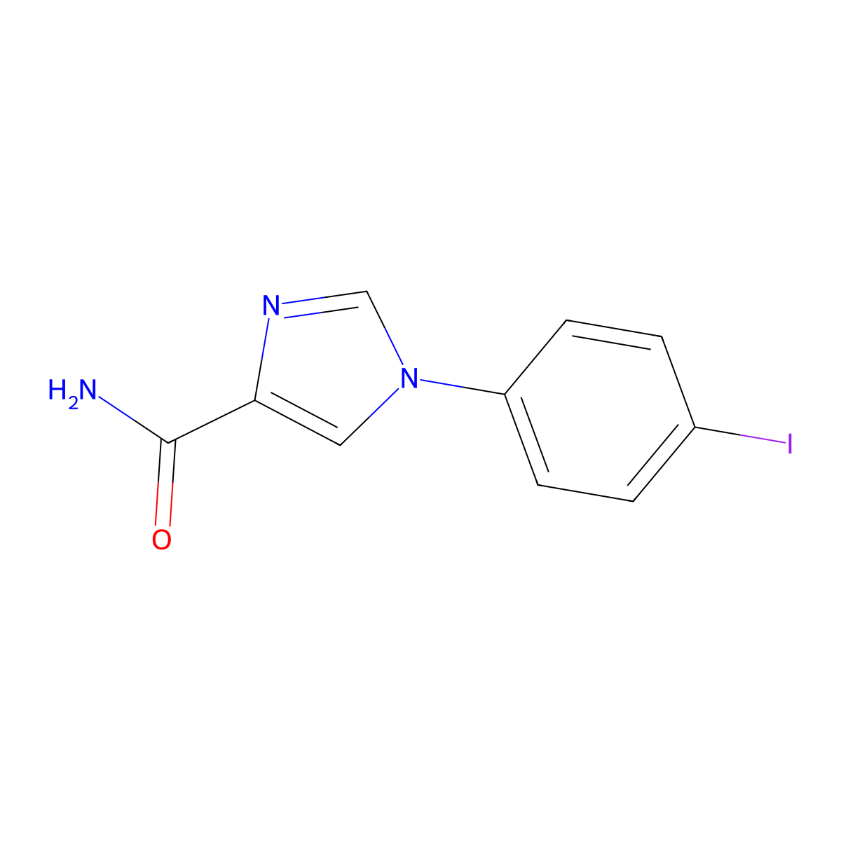 1-(4-Iodophenyl)-1H-imidazole-4-carboxamide molecular structure, CAS 1427020-93-6