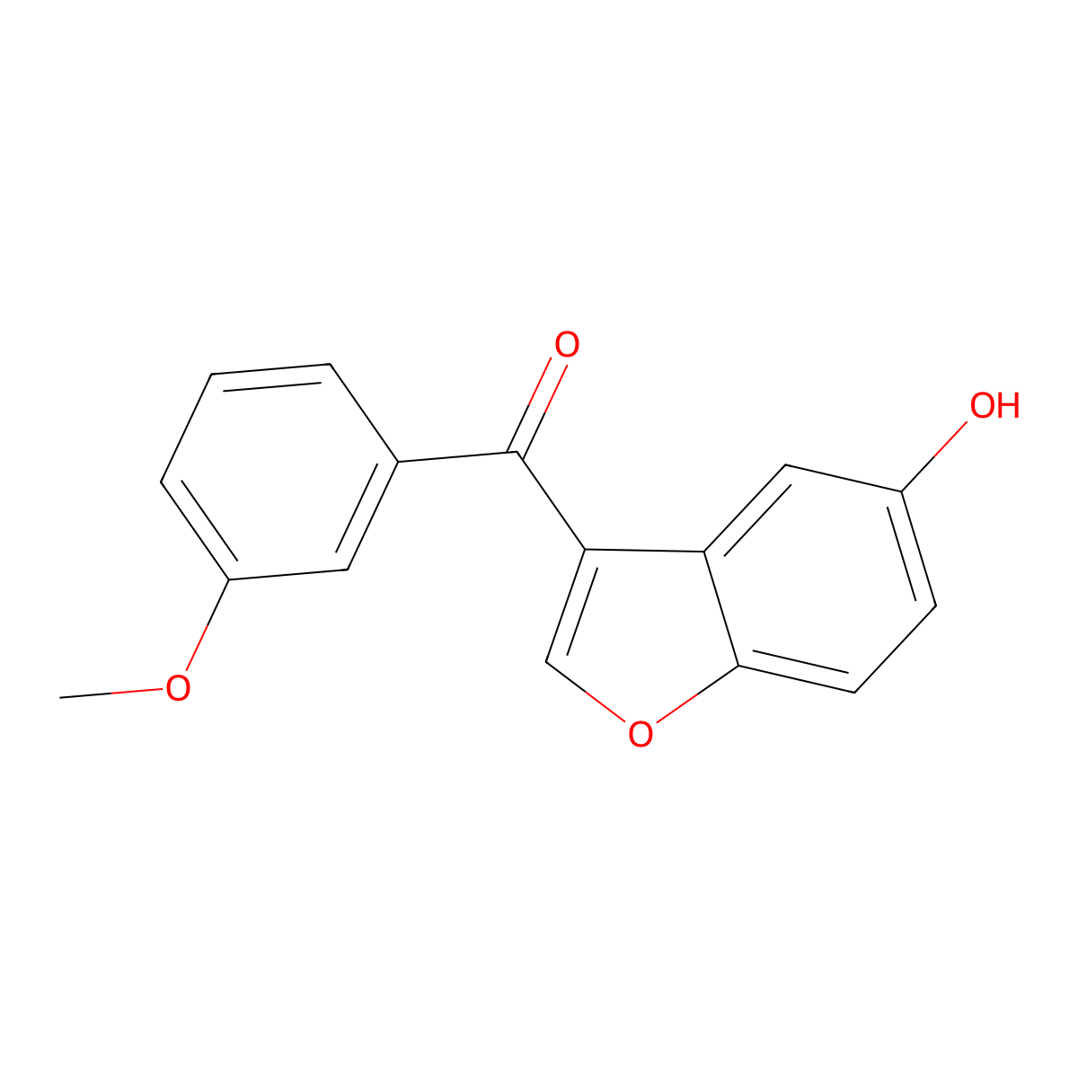 (5-Hydroxybenzofuran-3-yl)(3-methoxyphenyl)methanone molecular structure, CAS 1427020-97-0