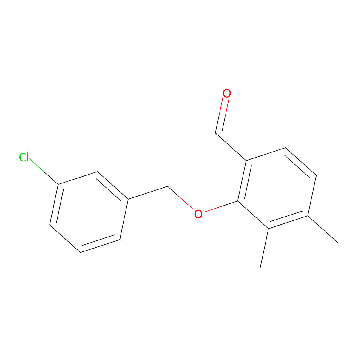 2-((3-Chlorobenzyl)oxy)-3,4-dimethylbenzaldehyde molecular structure, CAS 1427021-14-4