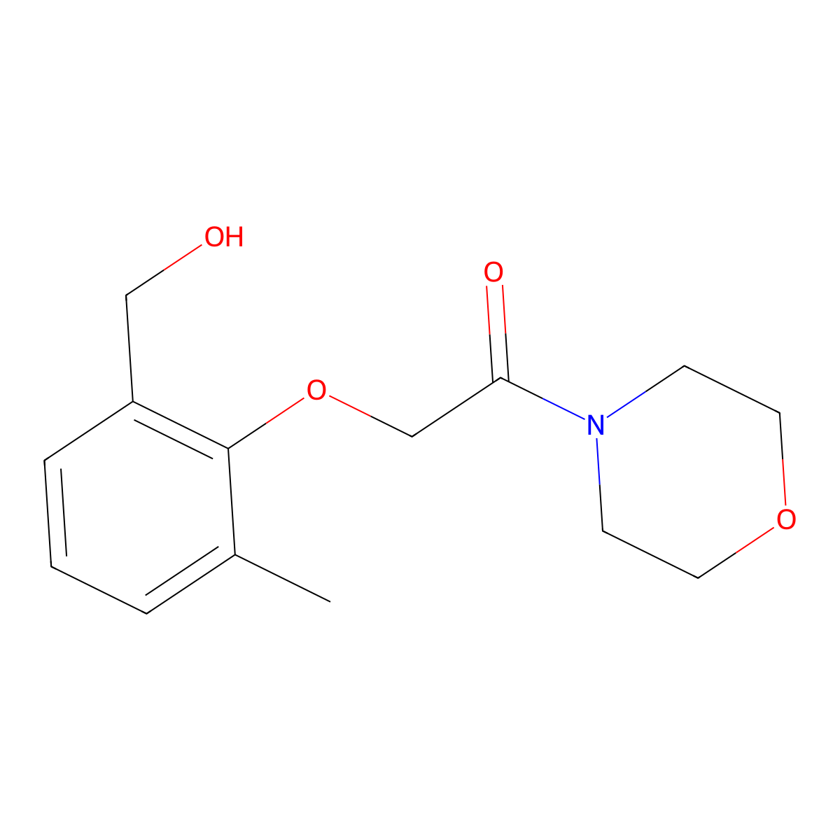 2-(2-(Hydroxymethyl)-6-methylphenoxy)-1-morpholinoethanone molecular structure, CAS 1427021-32-6