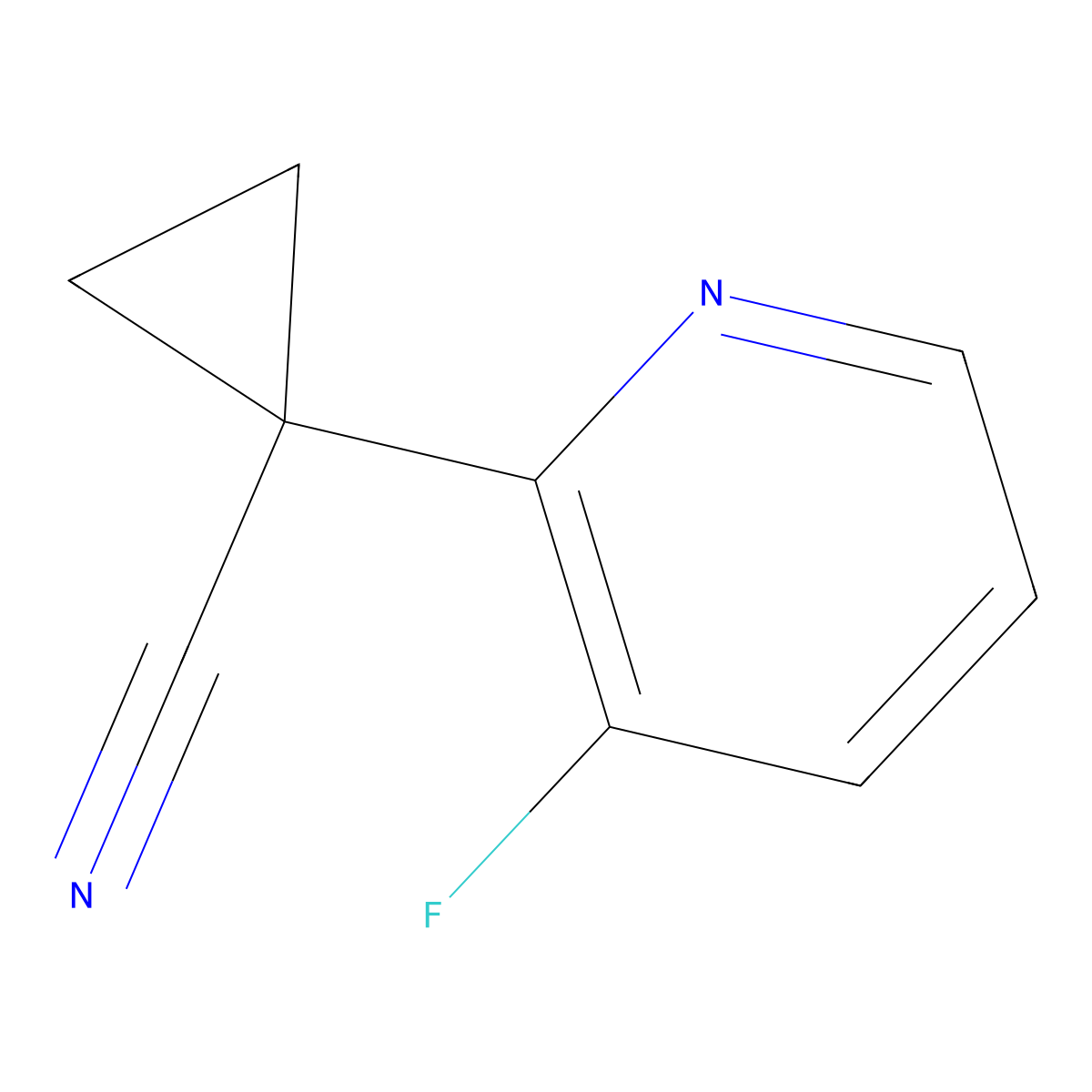 1-(3-Fluoropyridin-2-yl)cyclopropane-1-carbonitrile molecular structure, CAS 1427021-52-0