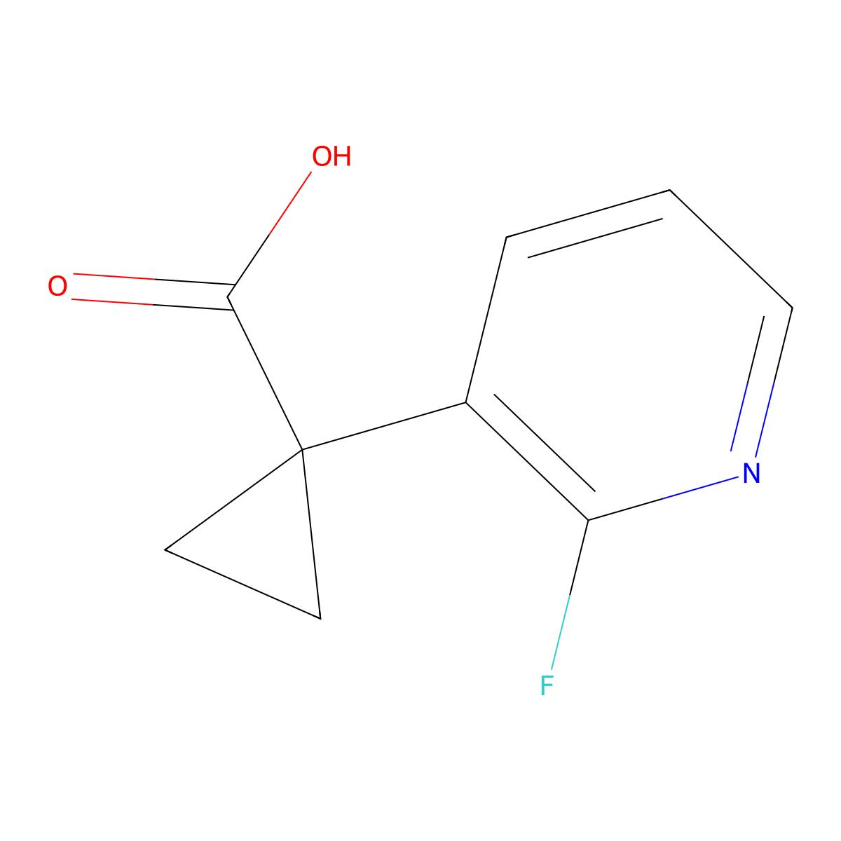 1-(2-Fluoropyridin-3-YL)cyclopropane-1-carboxylic acid molecular structure, CAS 1427021-82-6