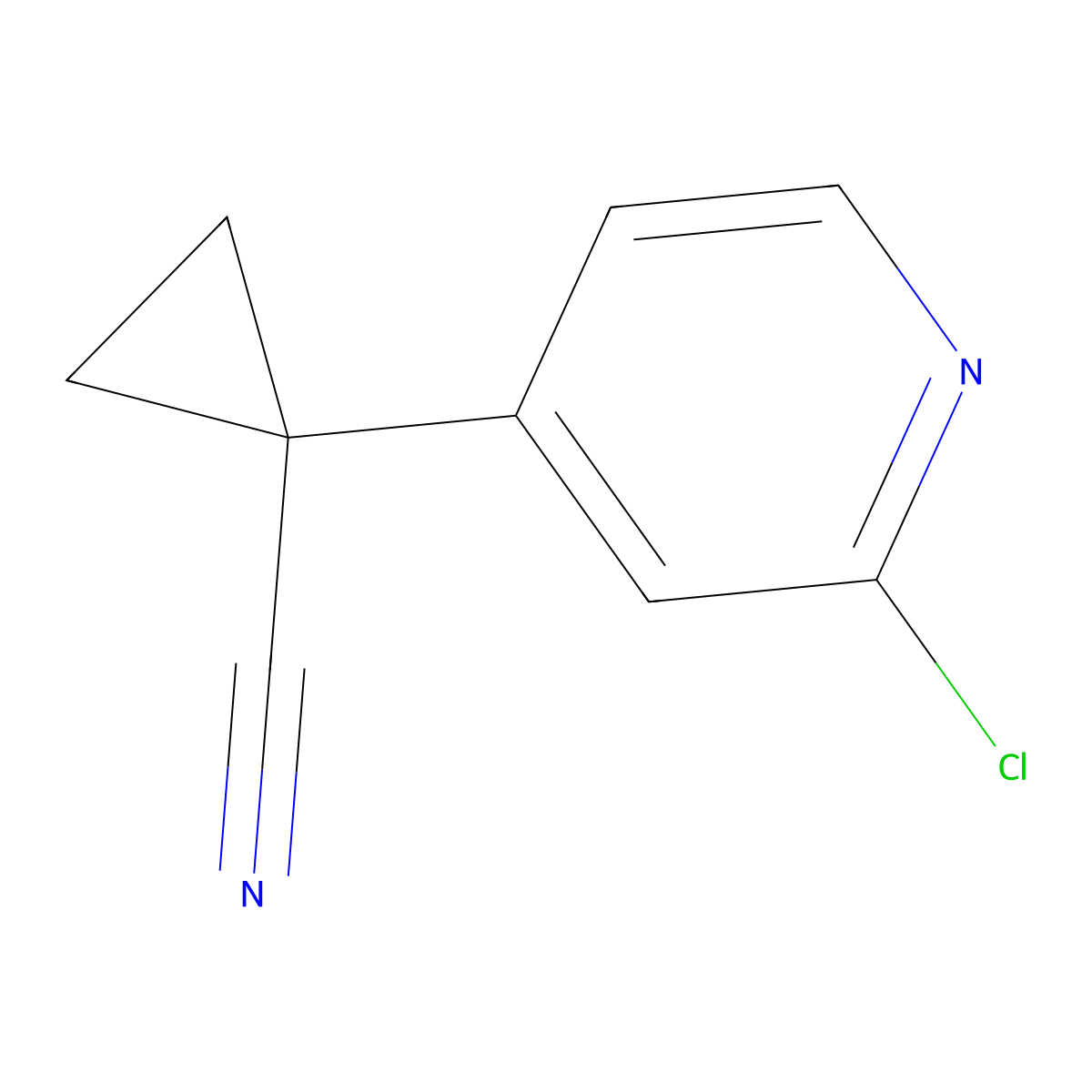 1-(2-Chloropyridin-4-yl)cyclopropane-1-carbonitrile molecular structure, CAS 1427021-86-0