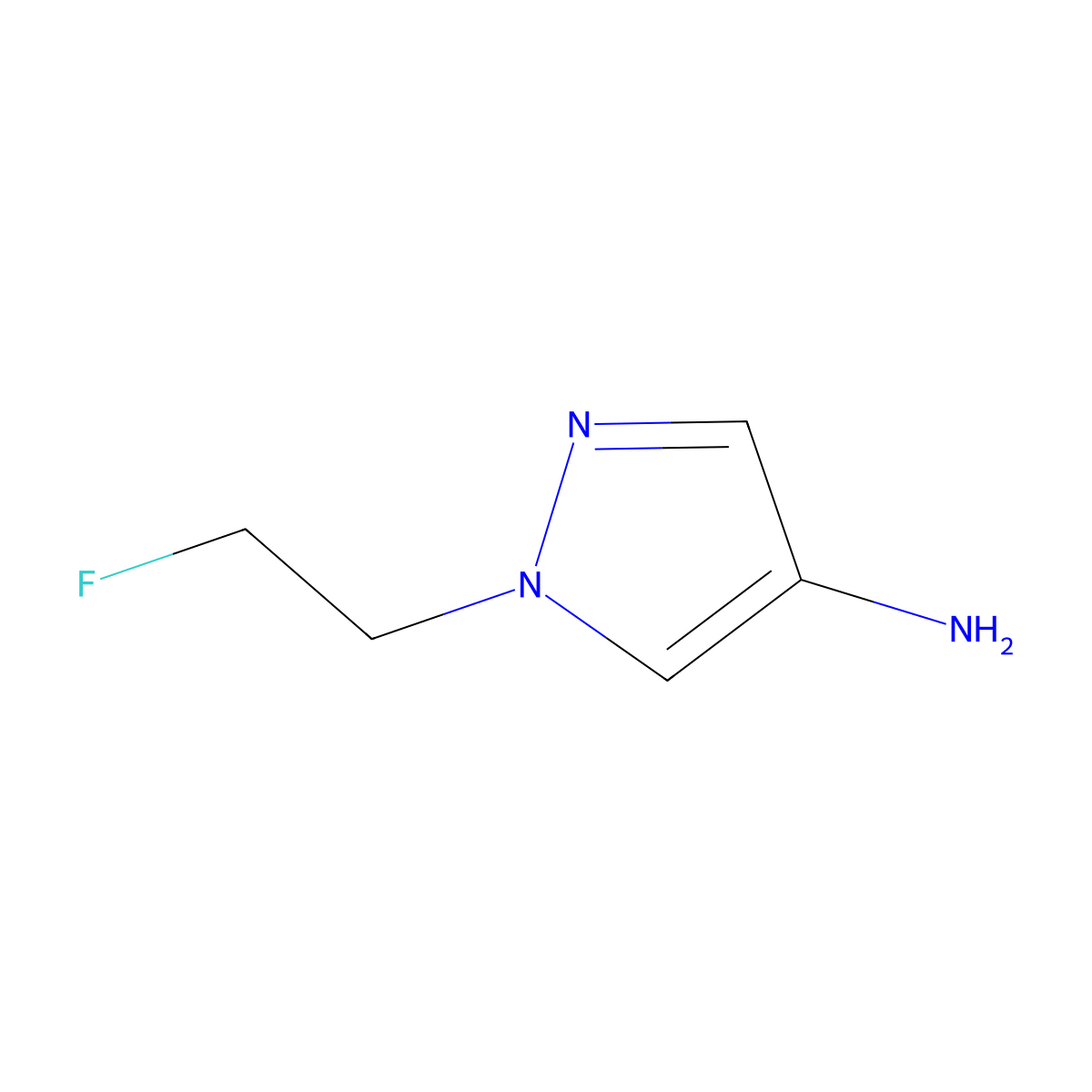 1-(2-fluoroethyl)-1H-pyrazol-4-amine molecular structure, CAS 1427021-88-2