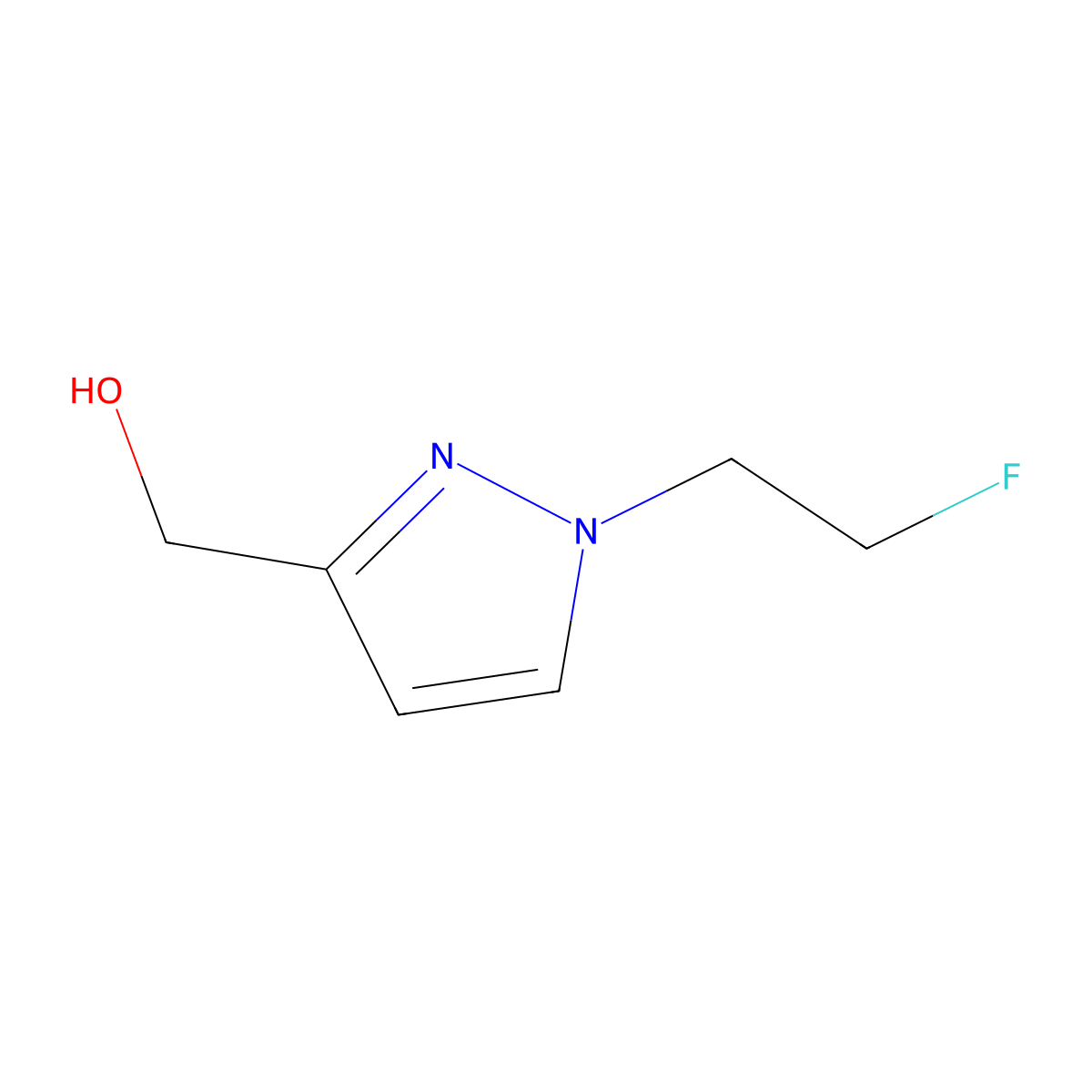 [1-(2-Fluoro-ethyl)-1H-pyrazol-3-yl]-methanol molecular structure, CAS 1427021-99-5