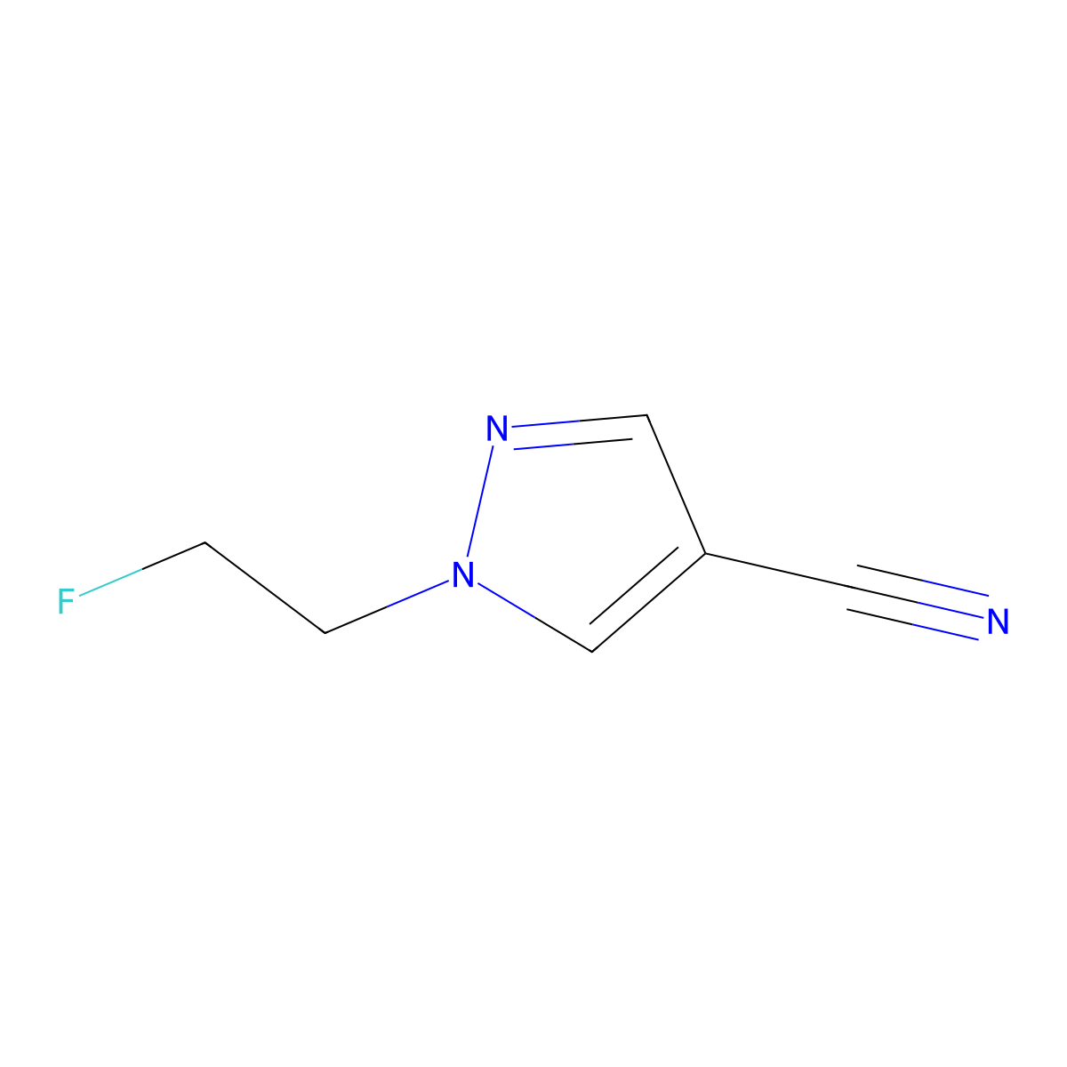 1-(2-Fluoroethyl)-1H-pyrazole-4-carbonitrile molecular structure, CAS 1427022-57-8