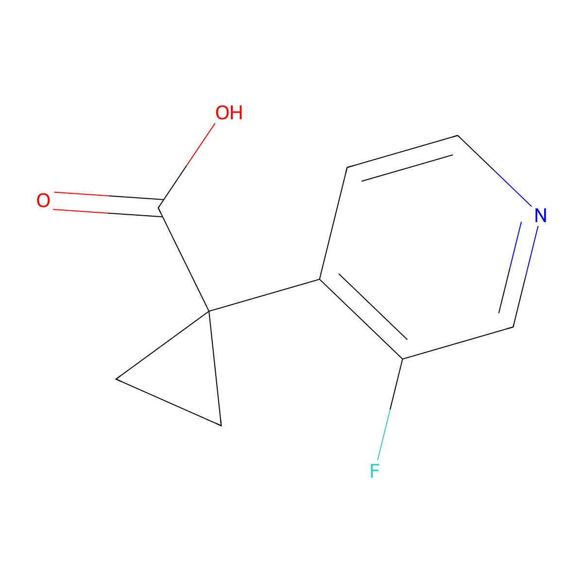 1-(3-Fluoropyridin-4-yl)cyclopropane-1-carboxylic acid molecular structure, CAS 1427022-79-4