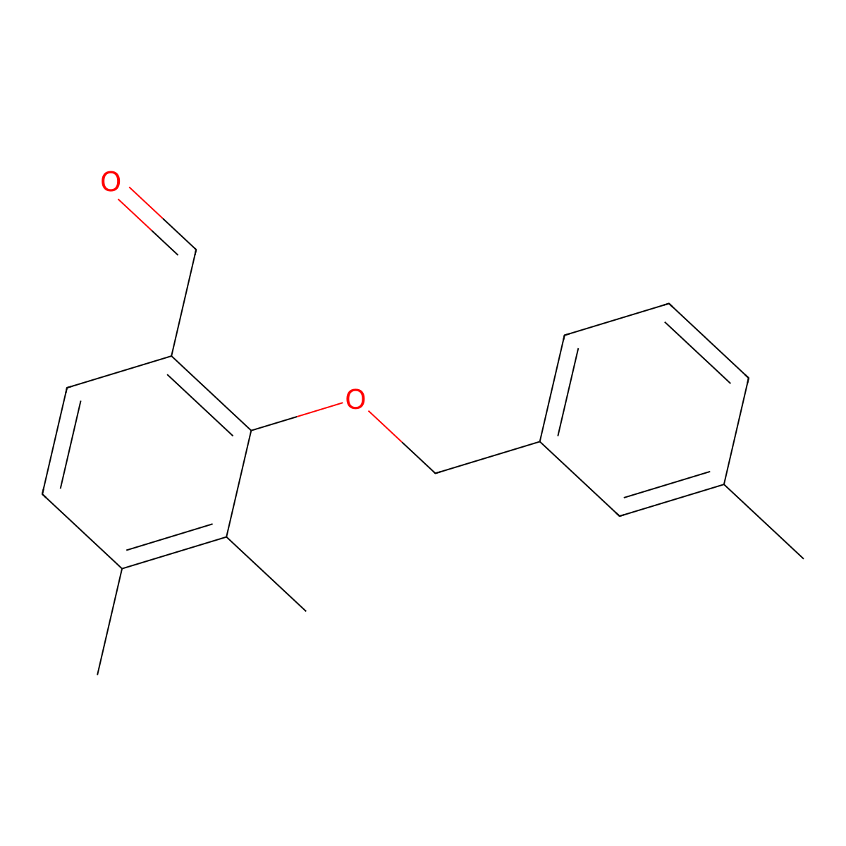 3,4-Dimethyl-2-((3-methylbenzyl)oxy)benzaldehyde molecular structure, CAS 1427023-04-8