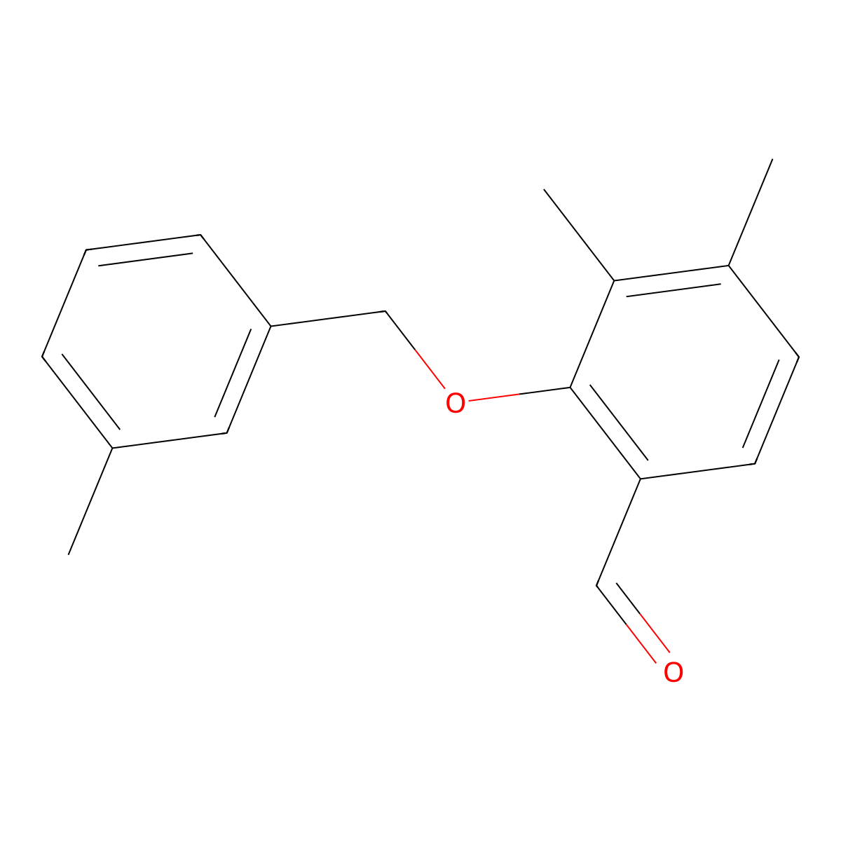 3,4-Dimethyl-2-((3-methylbenzyl)oxy)benzaldehyde molecular structure, CAS 1427023-04-8