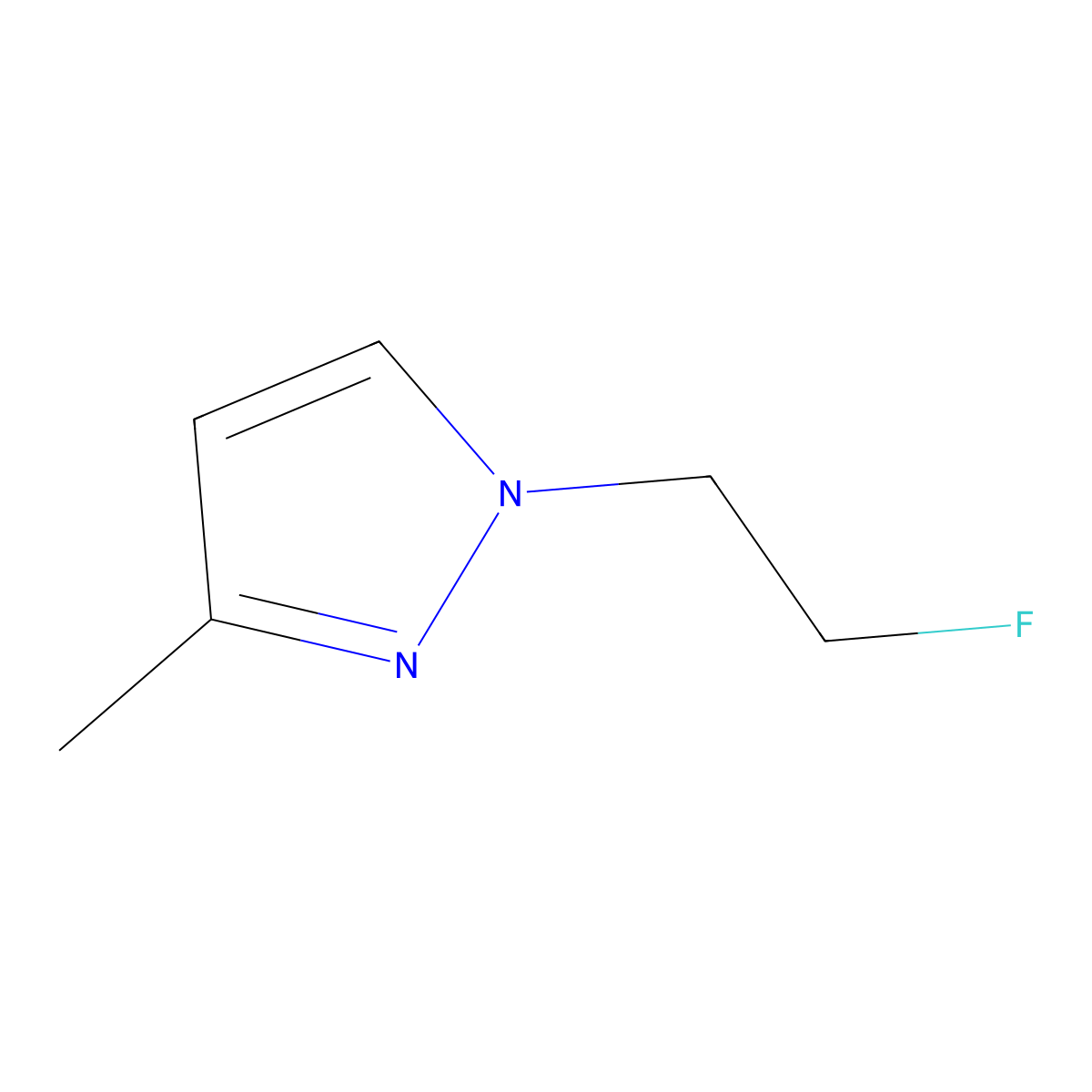 1-(2-fluoroethyl)-3-methyl-1H-pyrazole molecular structure, CAS 1427023-74-2