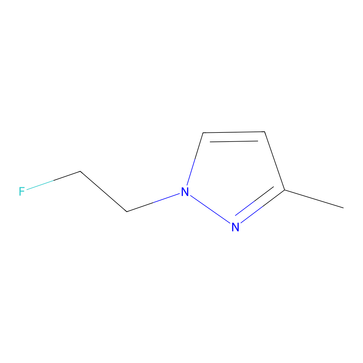 1-(2-fluoroethyl)-3-methyl-1H-pyrazole molecular structure, CAS 1427023-74-2