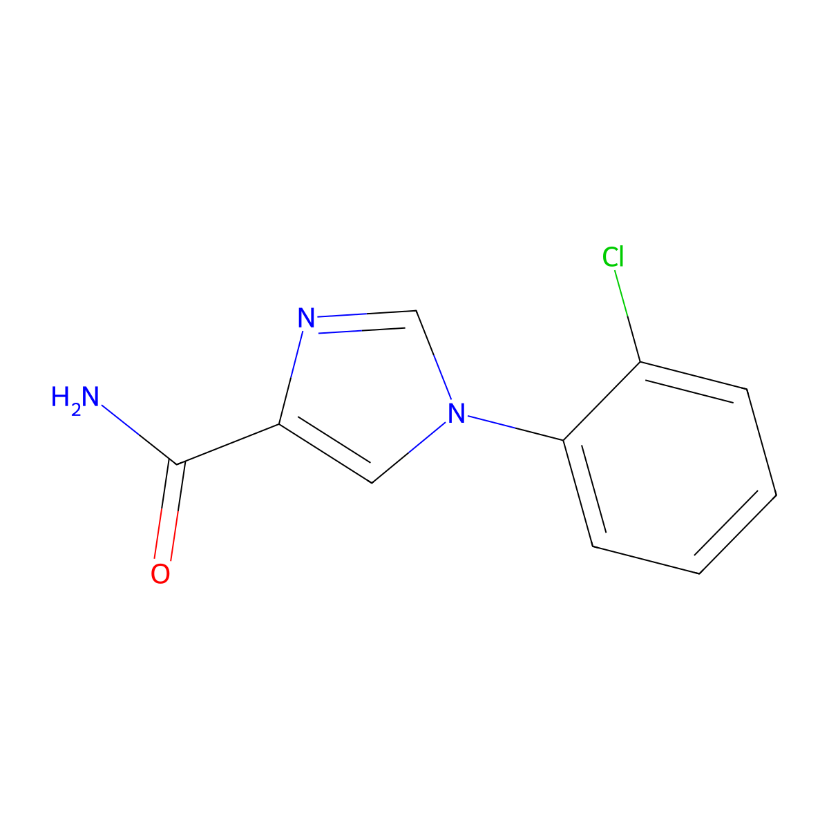 1-(2-Chlorophenyl)-1H-imidazole-4-carboxamide molecular structure, CAS 1427023-75-3