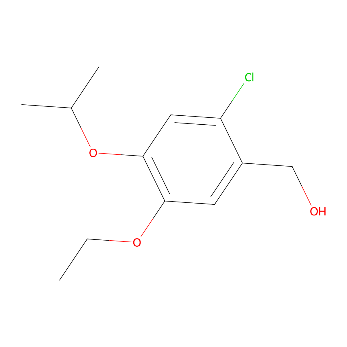 (2-Chloro-5-ethoxy-4-isopropoxy-phenyl)-methanol molecular structure, CAS 1427024-08-5