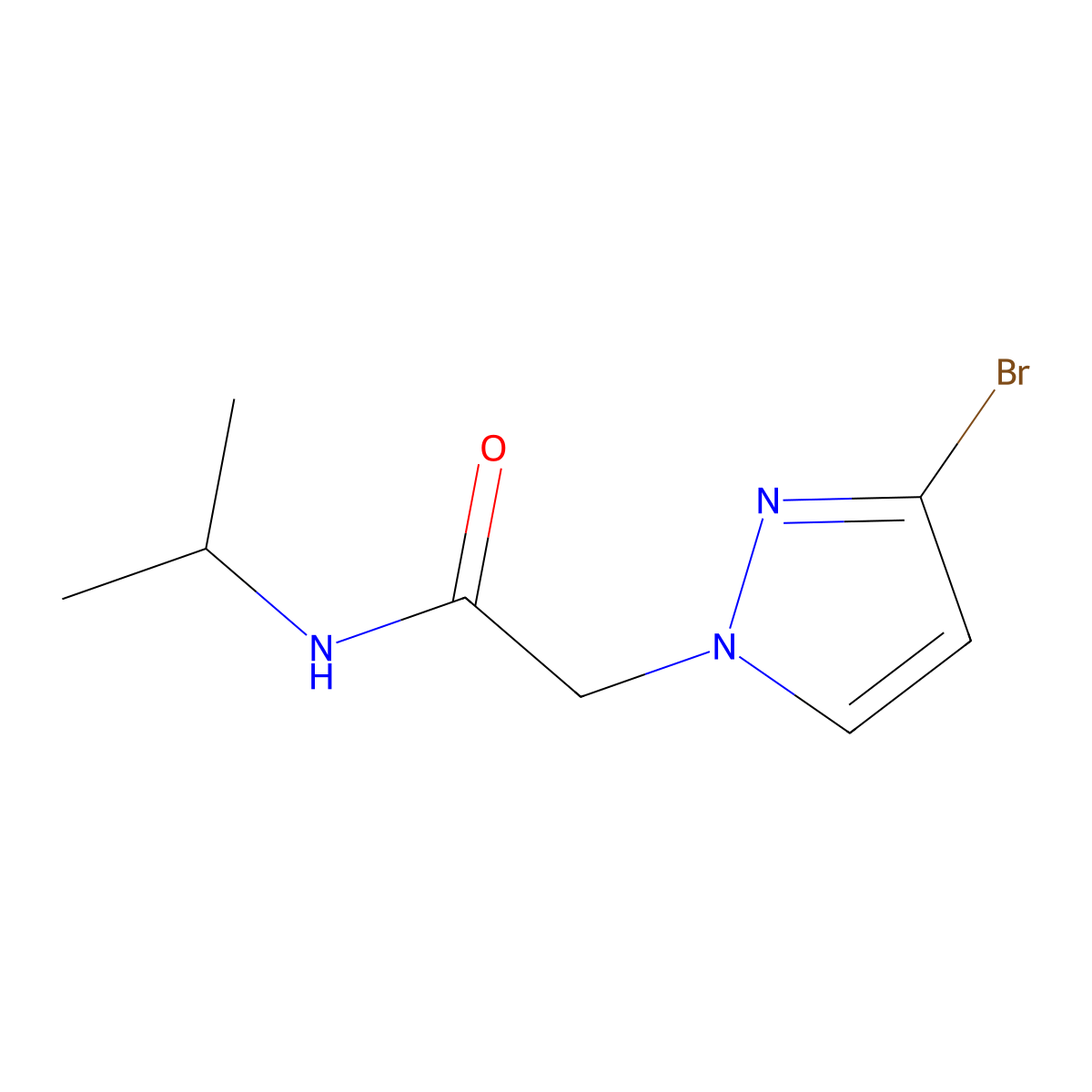 2-(3-Bromo-1H-pyrazol-1-yl)-N-isopropylacetamide molecular structure, CAS 1427024-18-7